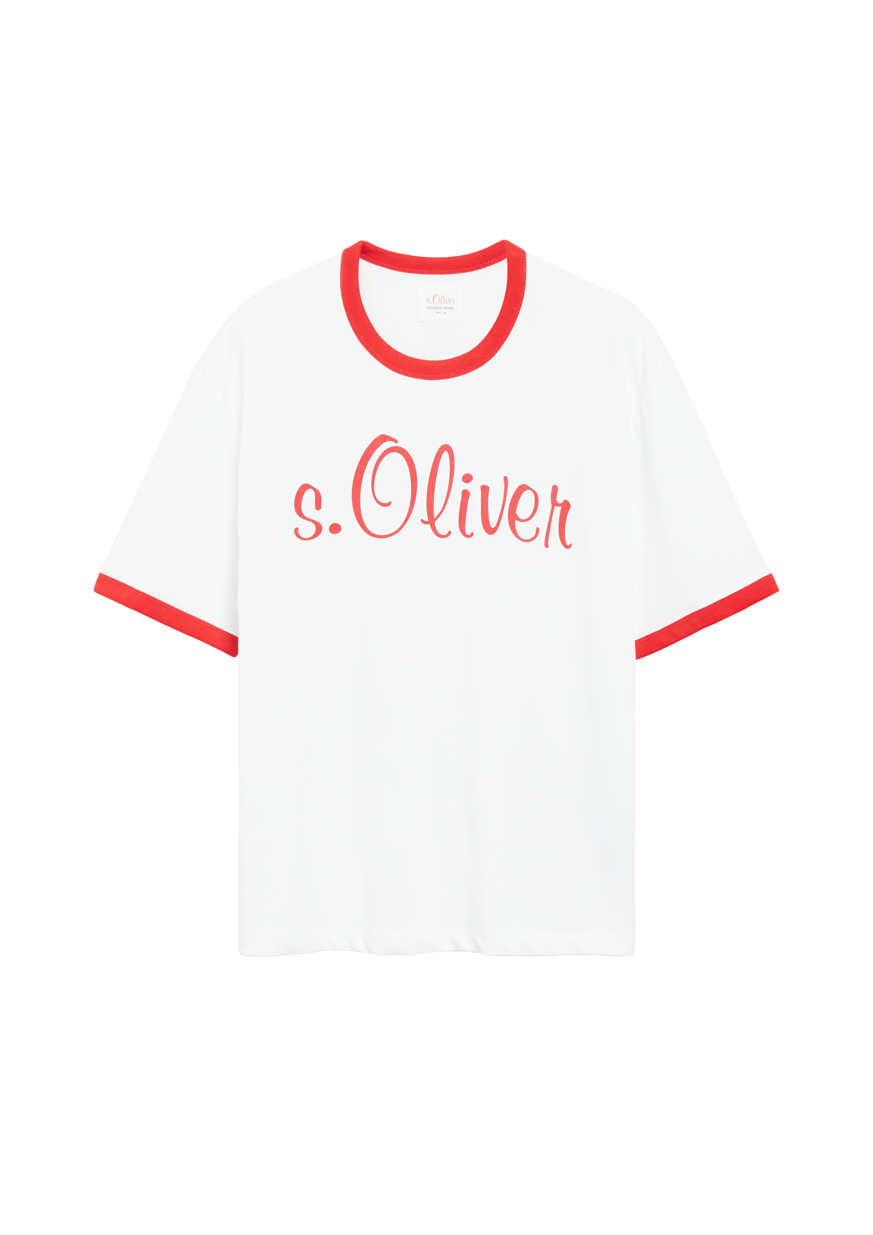 T-shirt met moderne pasvorm en logo