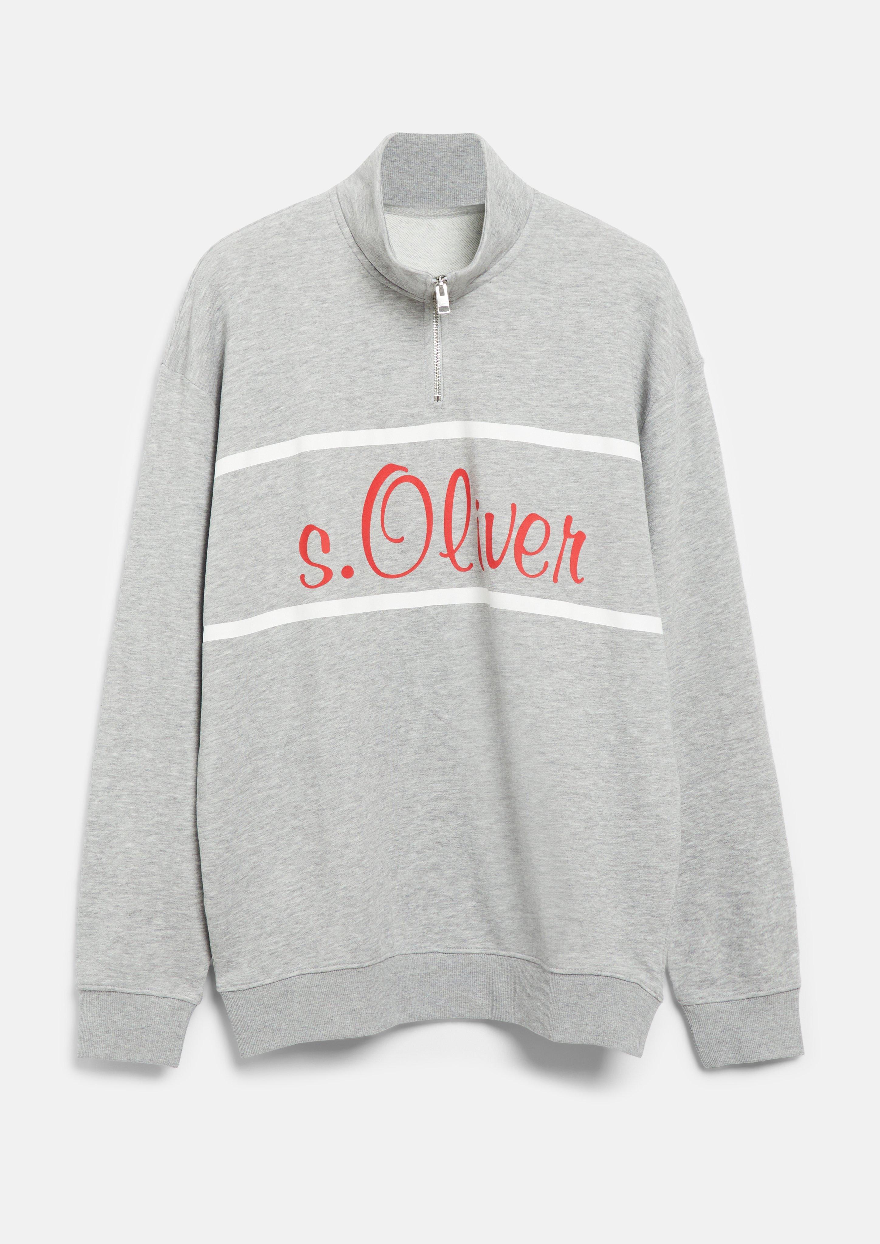 Sweatshirt in grijs gemêleerd van s.Oliver