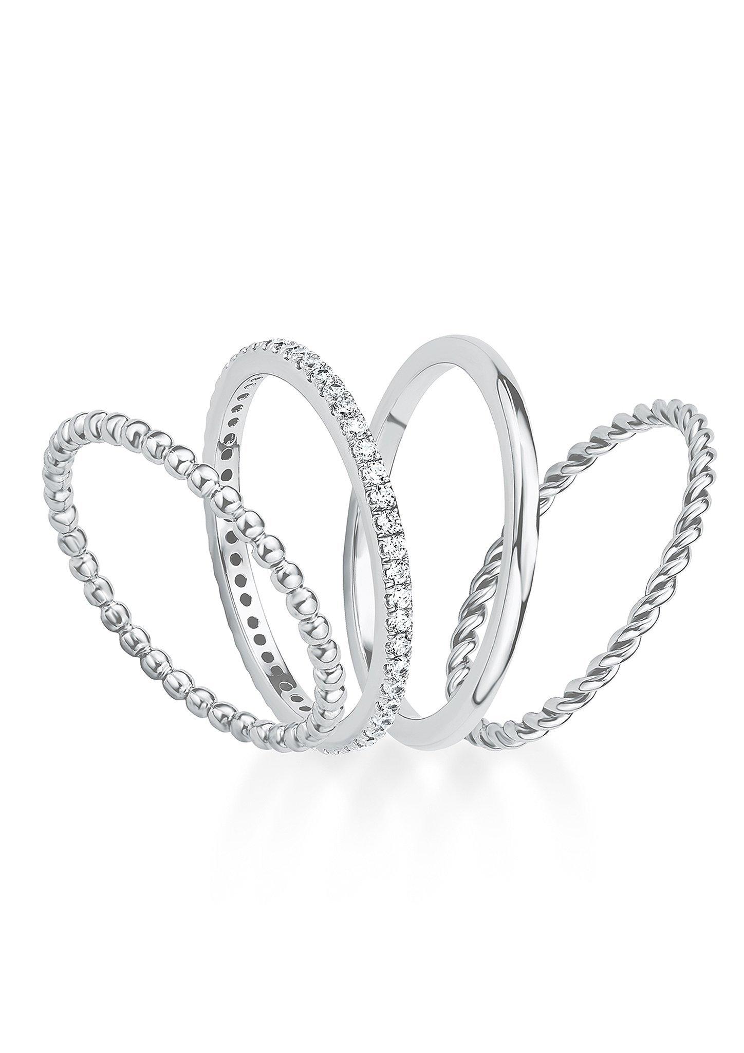 s.Oliver 4er Set Ringe aus Sterling Silber