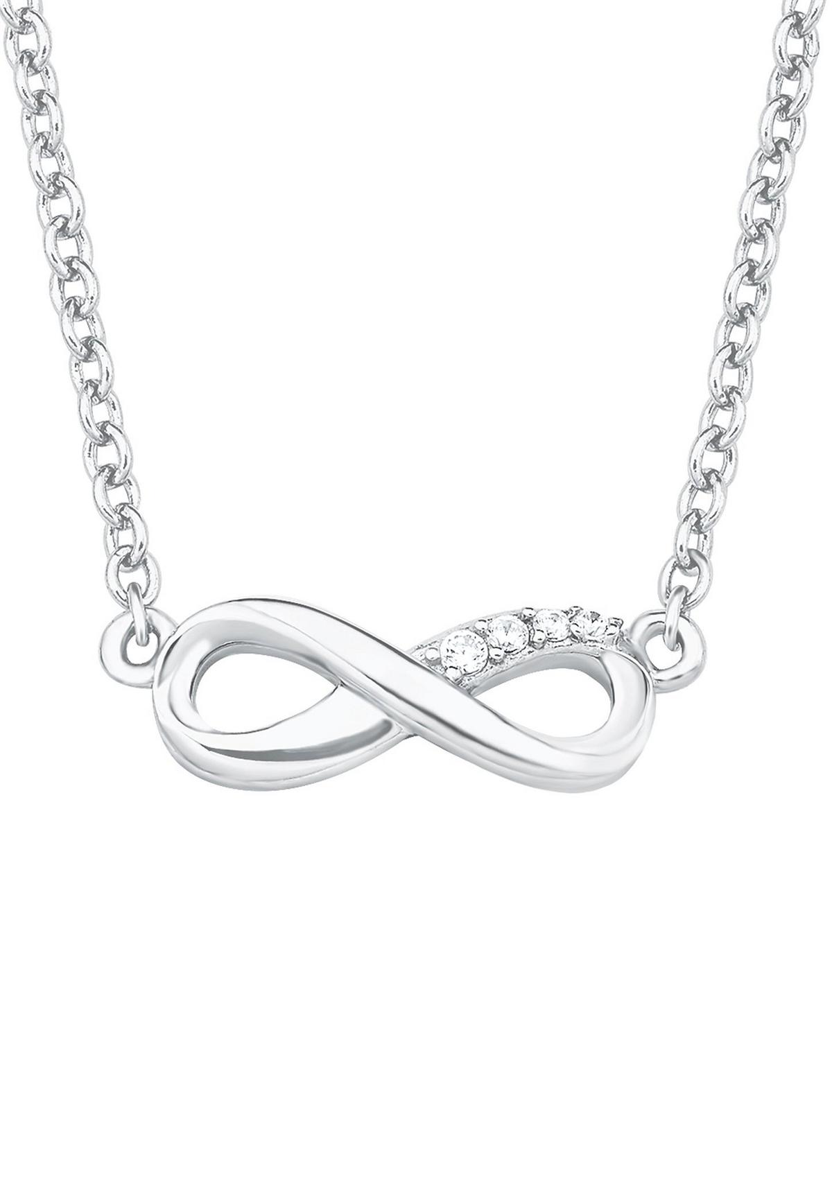 s.Oliver Silberne Halskette Infinity mit Zirkonia