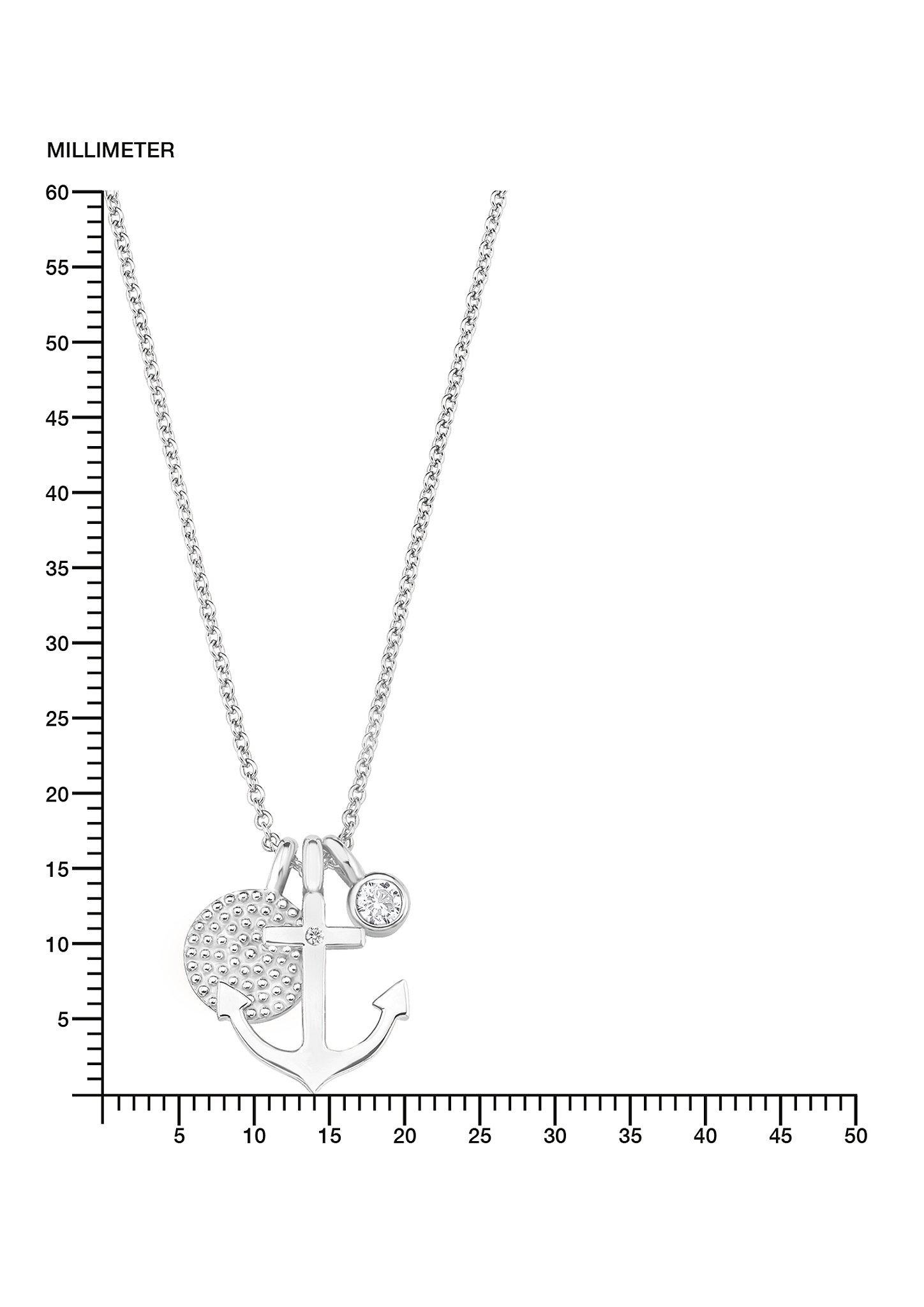 s.Oliver Silber-Halskette in maritinem Design