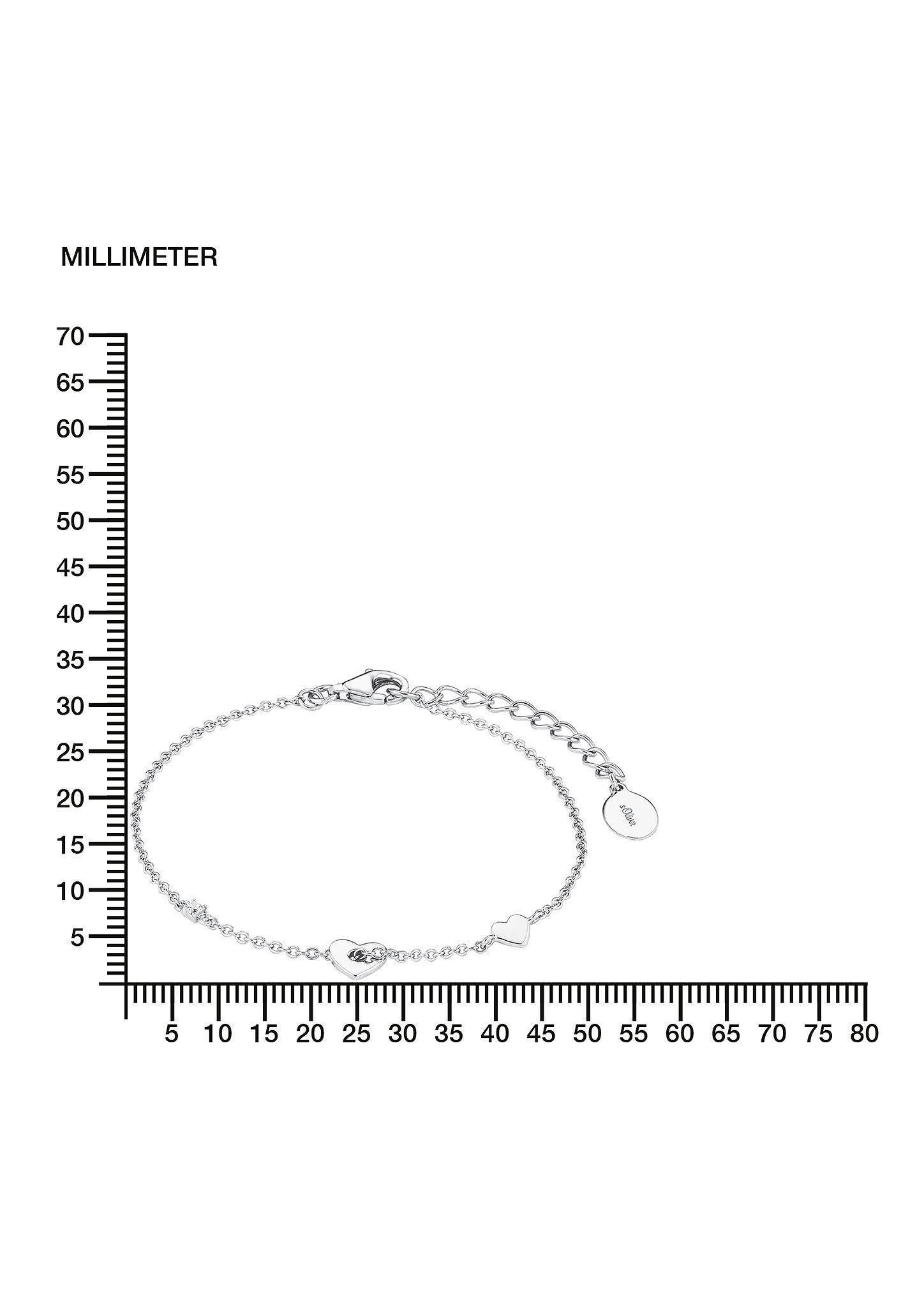 s.Oliver Silbernes Armband Herz mit Zirkonia