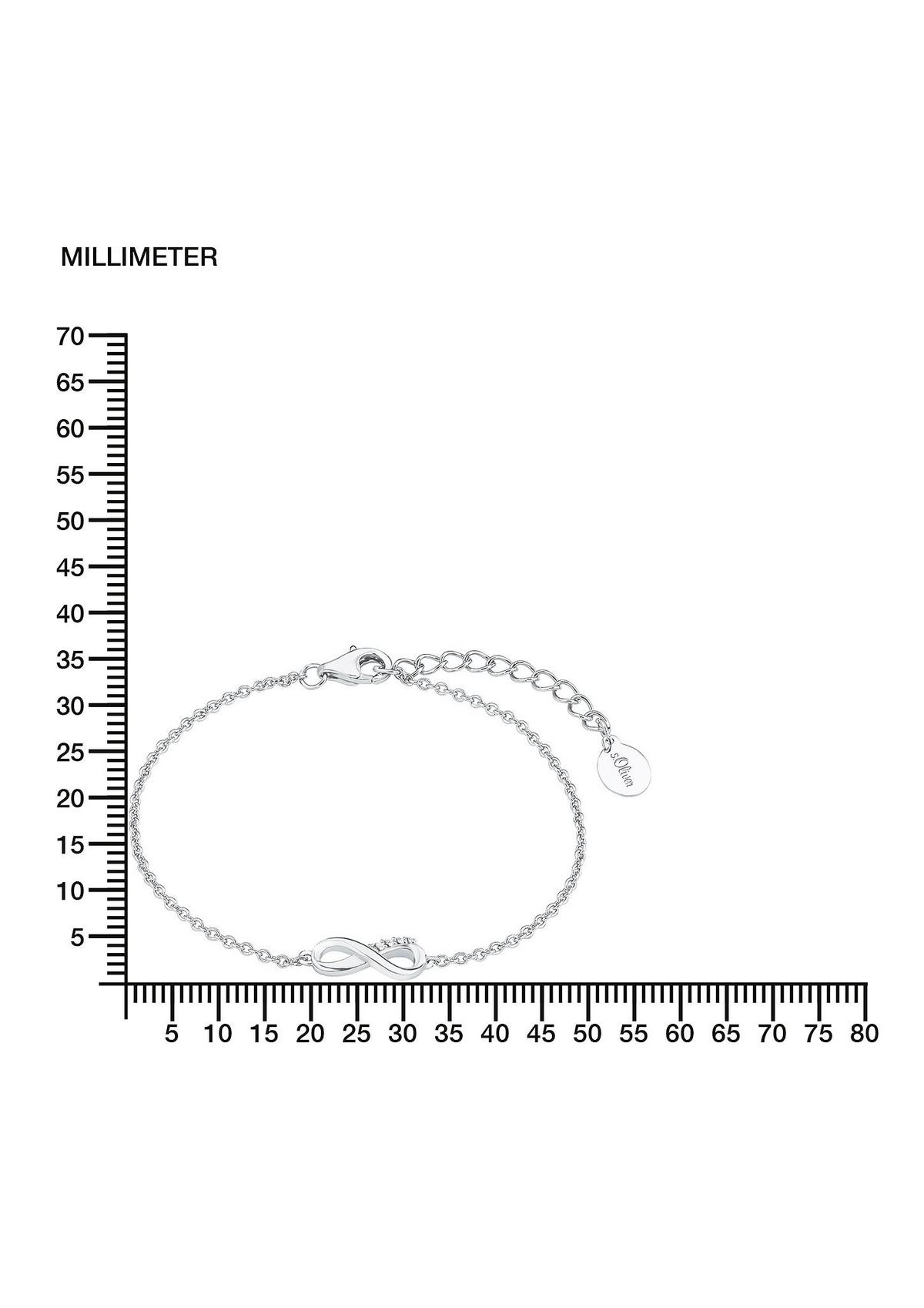 s.Oliver Zilveren armband infinity met zirkonen
