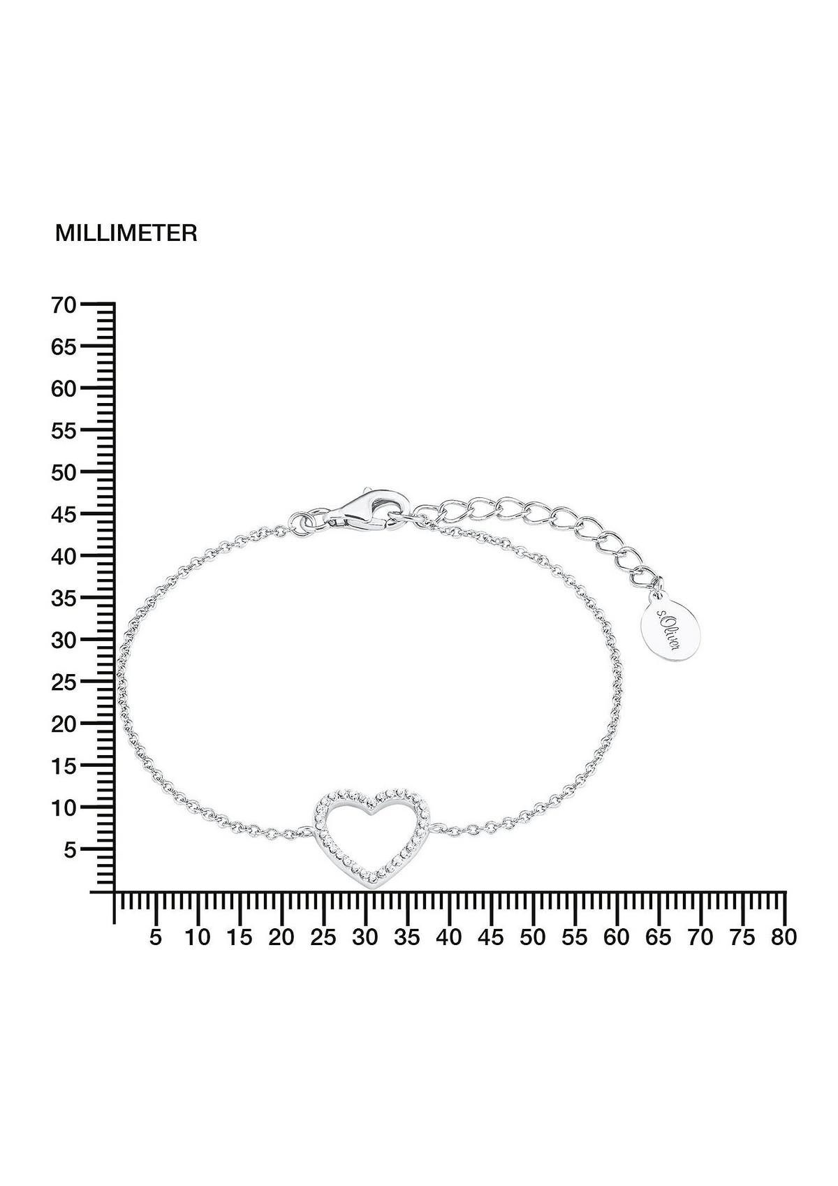 s.Oliver Armband aus Silber mit Herz-Anhänger