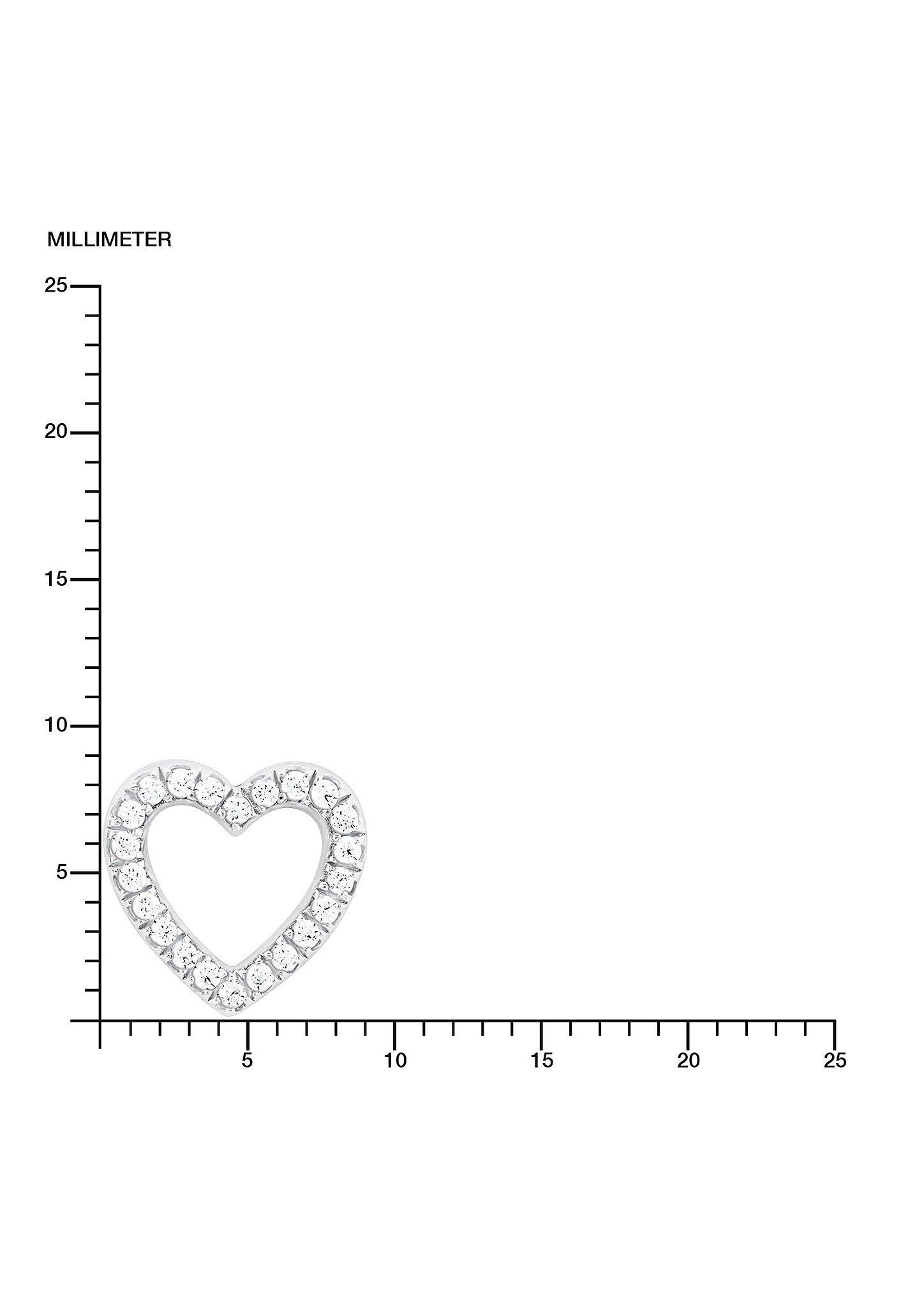 s.Oliver Silberne Ohrstecker Herz mit Zirkonia