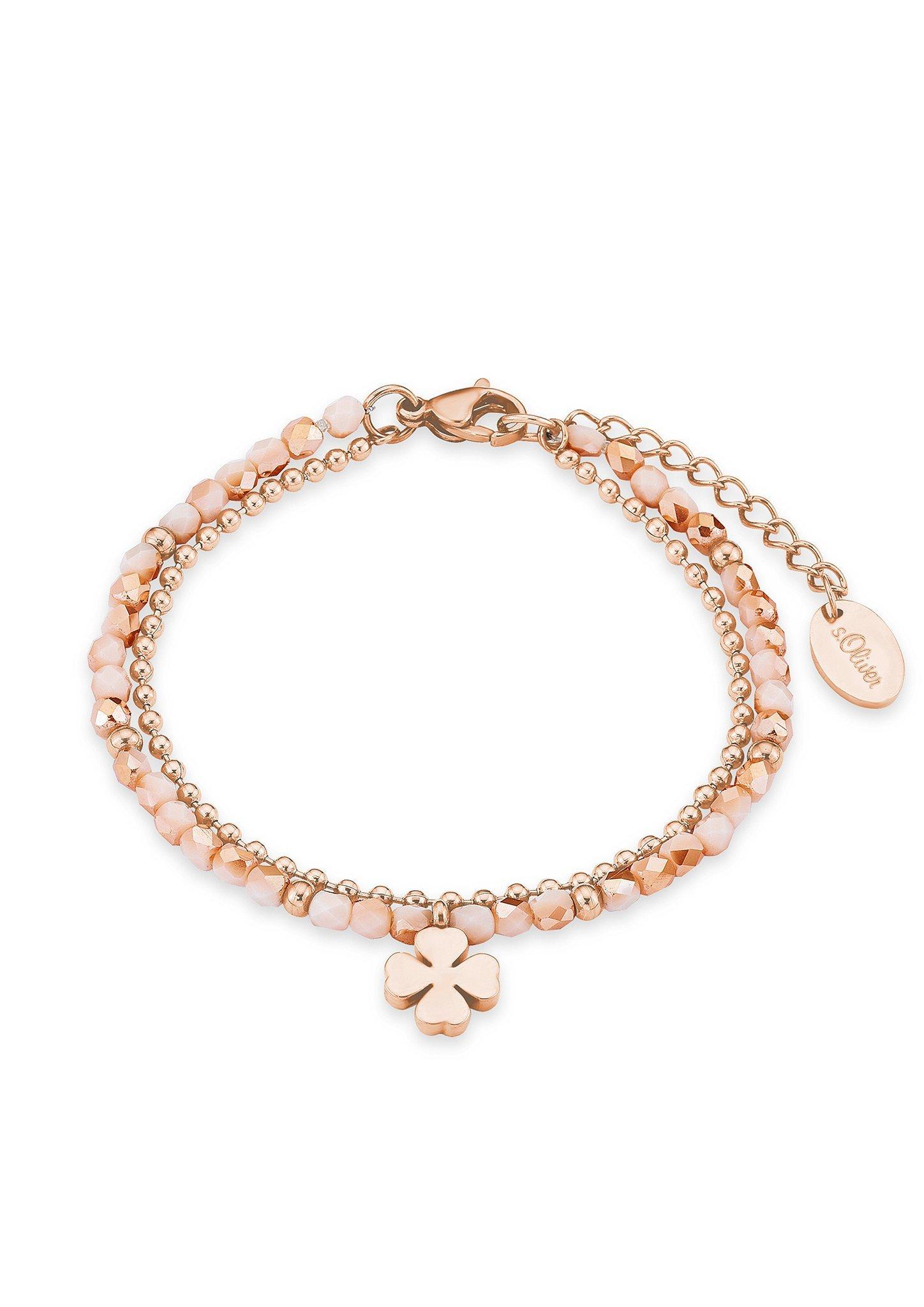 mit Kleeblatt-Anhänger roségold Armband -