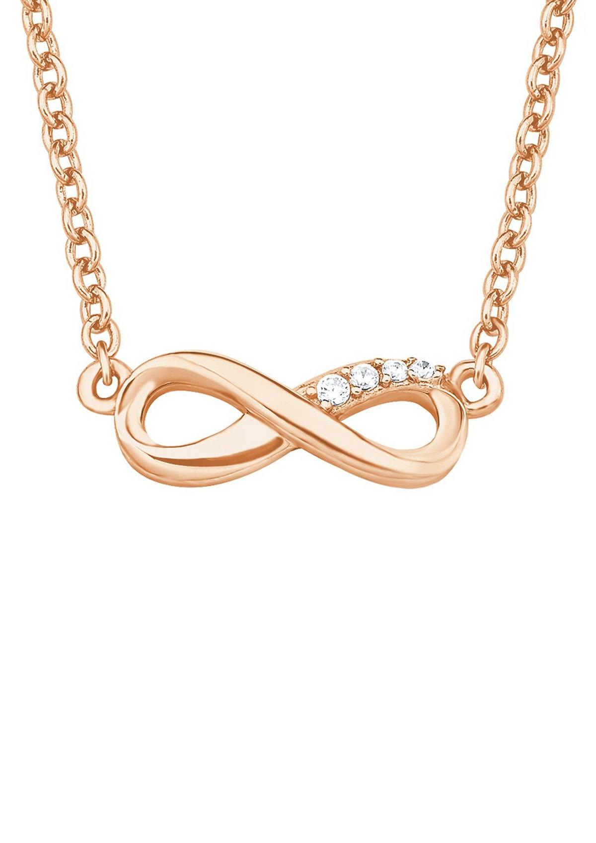 s.Oliver Vergoldete Halskette Infinity mit Zirkonia