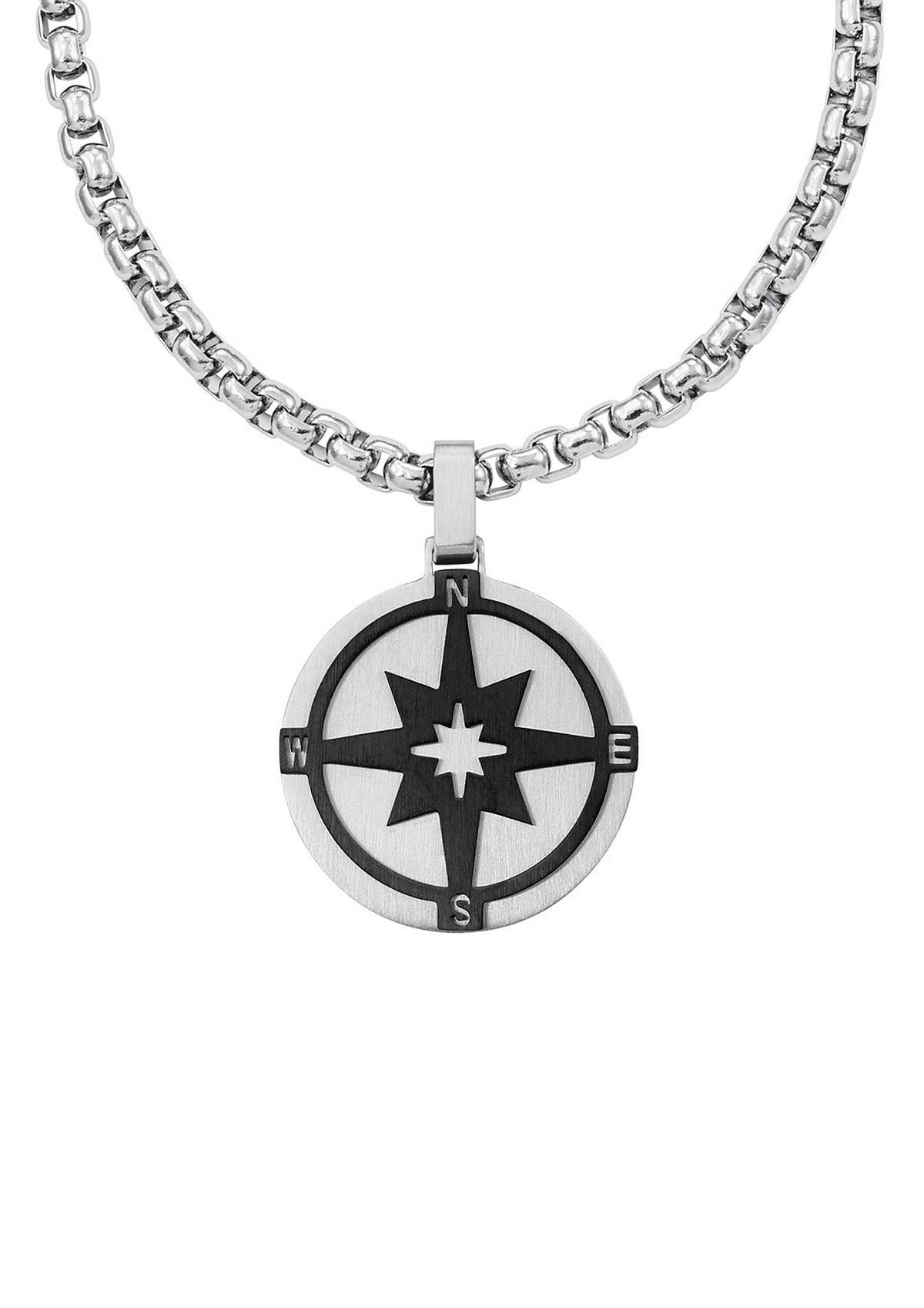 s.Oliver Edelstahl-Halskette Kompass