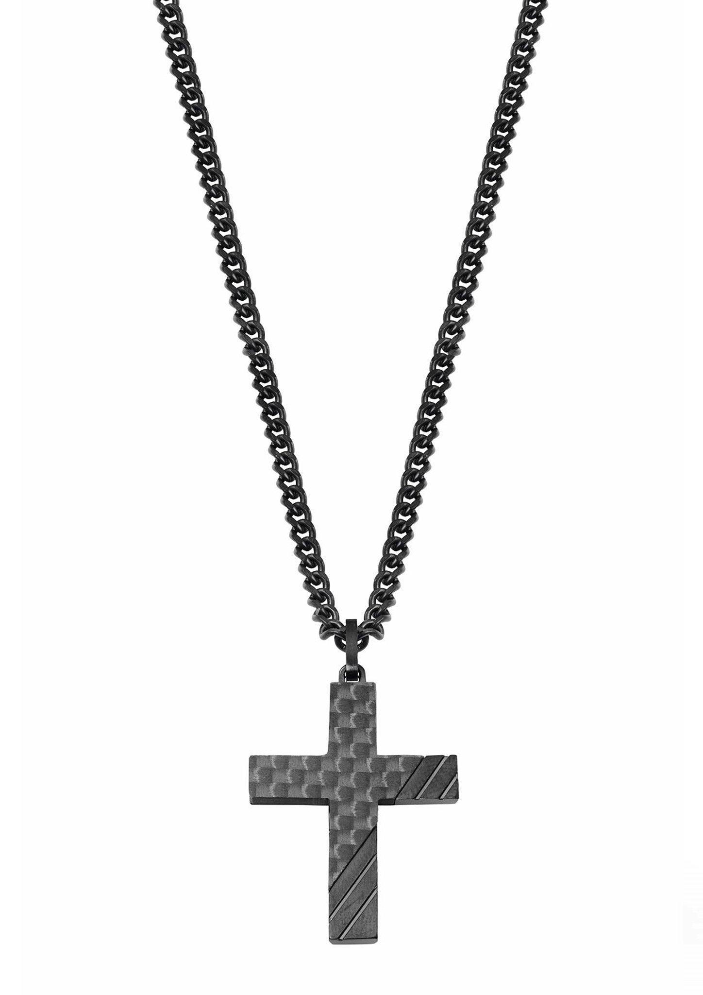 s.Oliver Halskette aus Carbon und Edelstahl