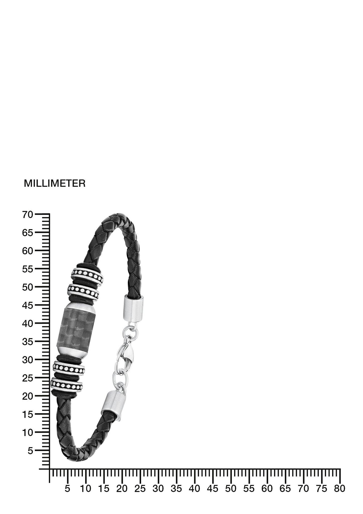 s.Oliver Armband aus Leder und Edelstahl