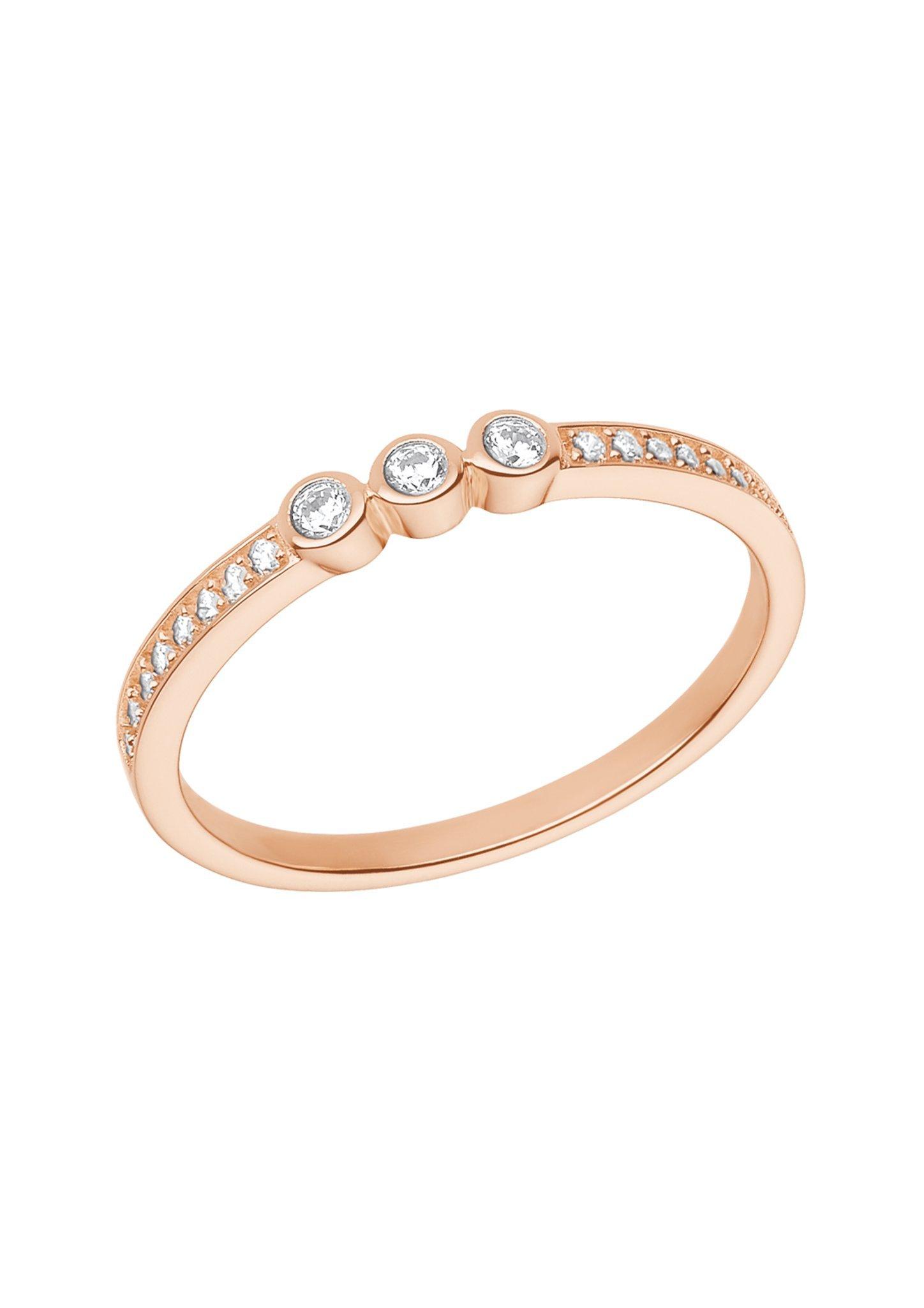 S.Oliver Rosévergoldeter Ring mit Zirkonia