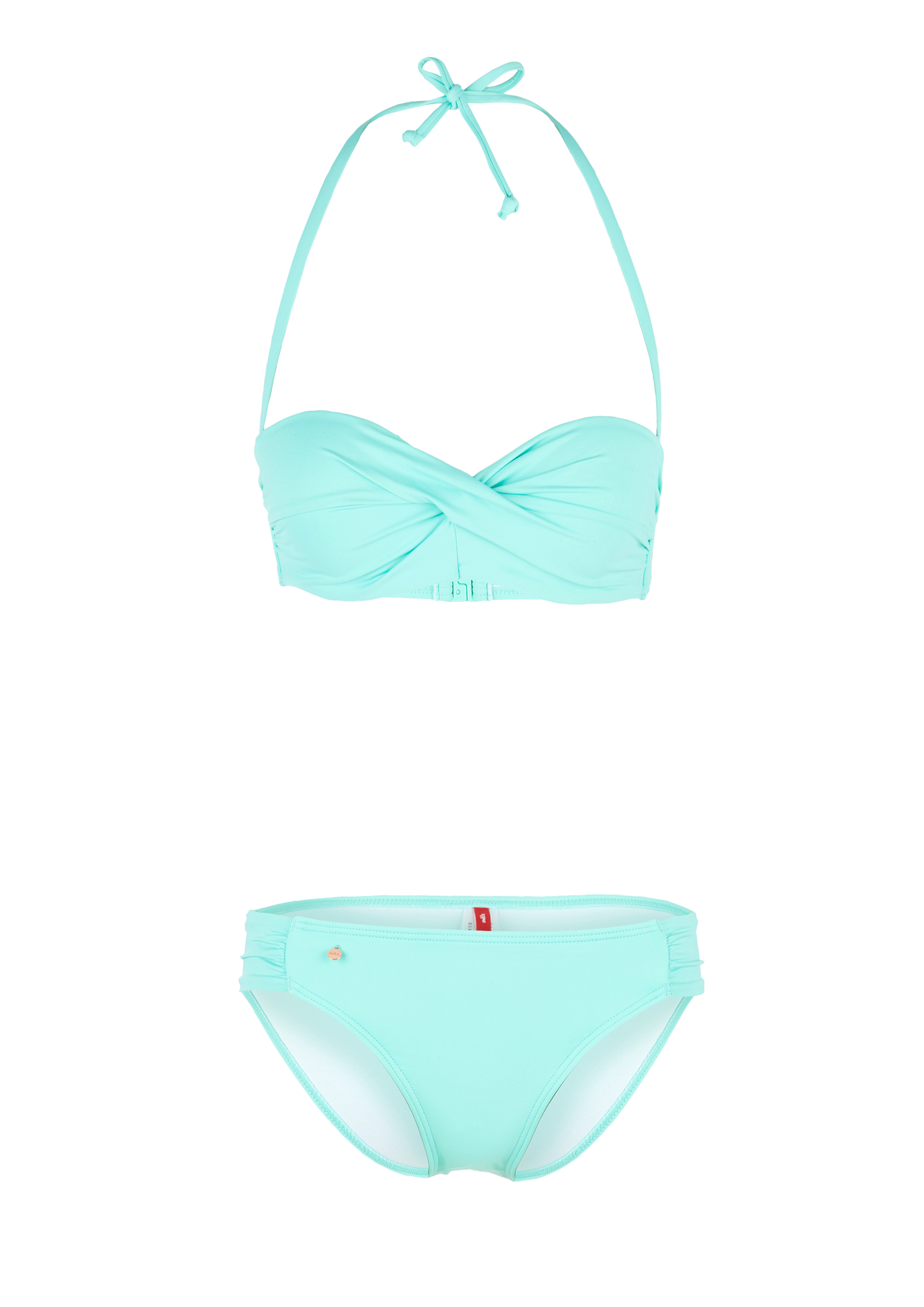 Bandeau-Bikini mit Drapierung