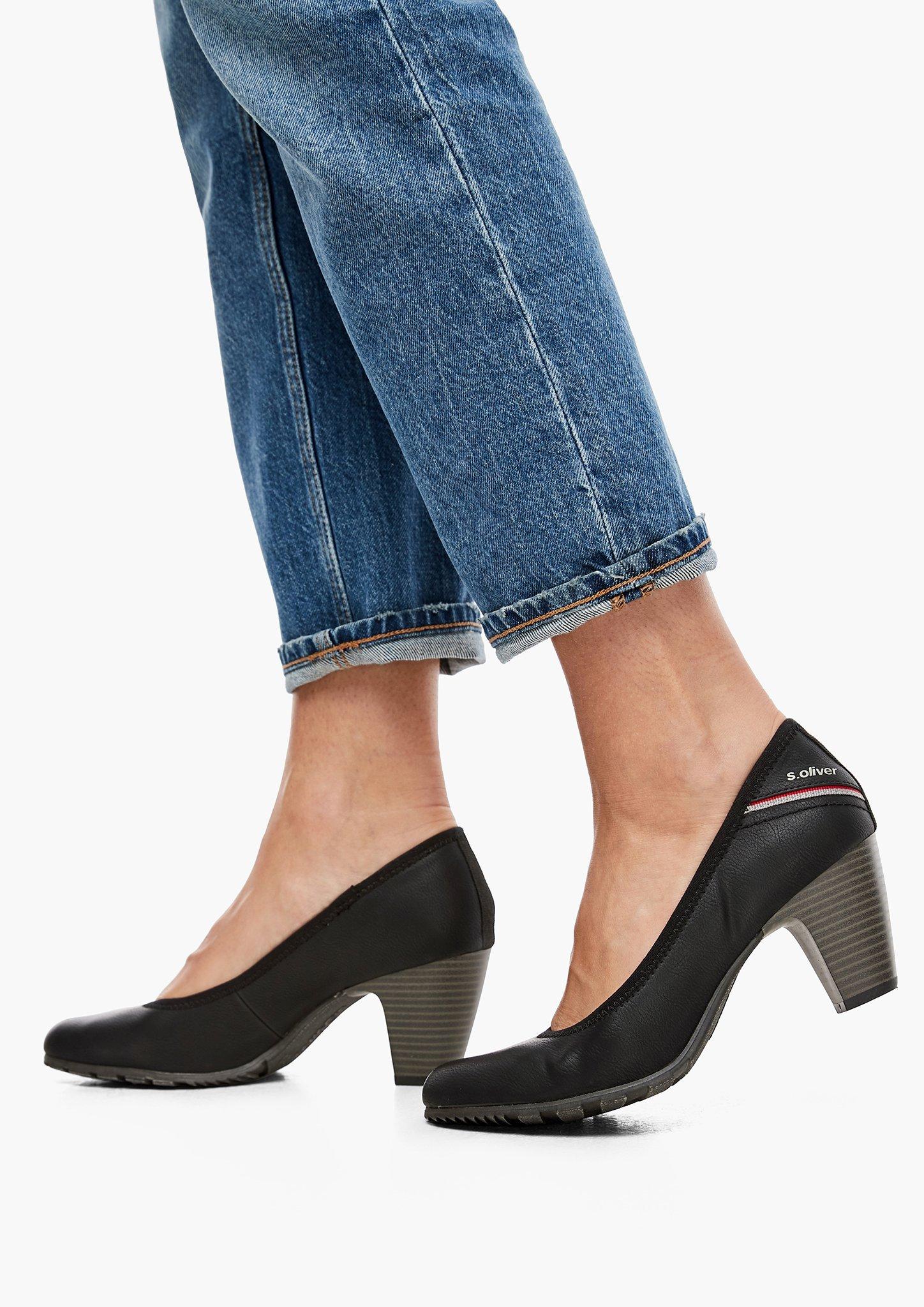 Imitatieleren pumps in 001