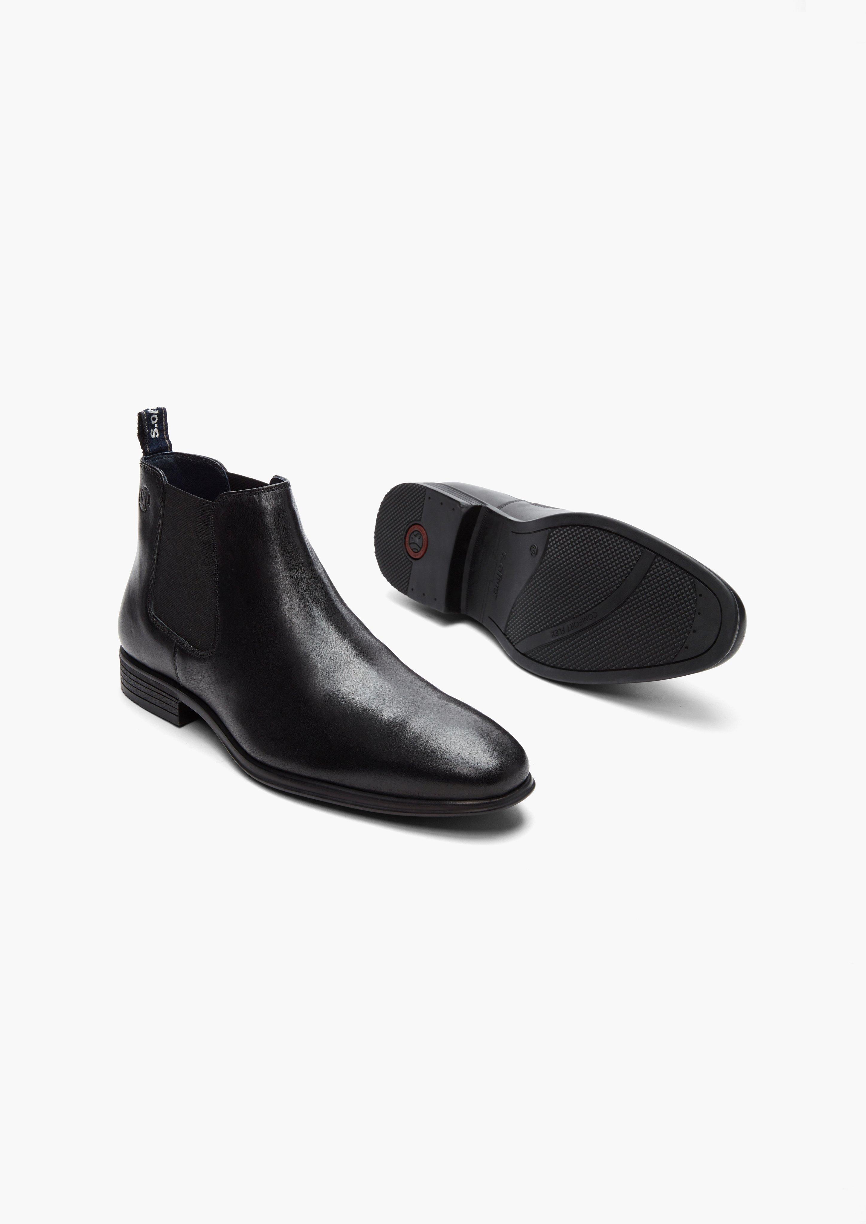 Leder-Stiefeletten in 001