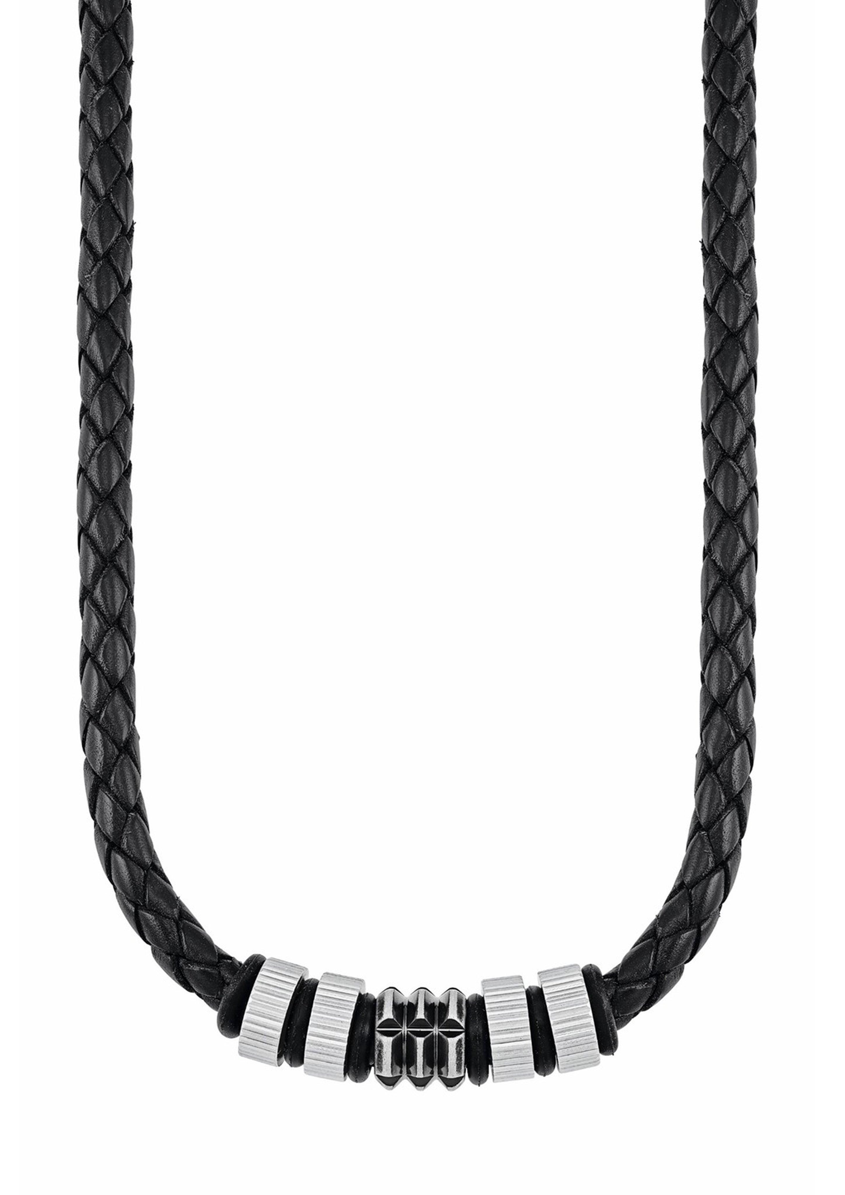 s.Oliver Ledercollier mit Edelstahl-Beads