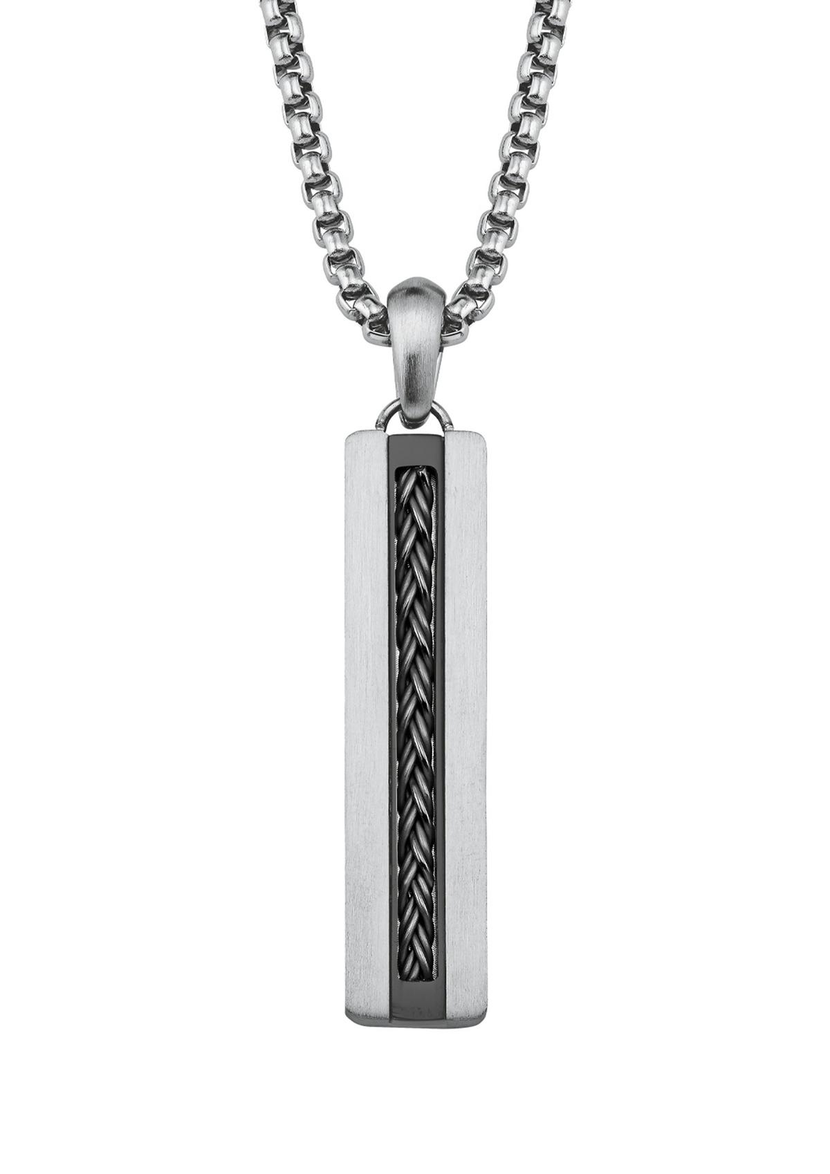 Halskette mit Kreuz-Anhänger - silber