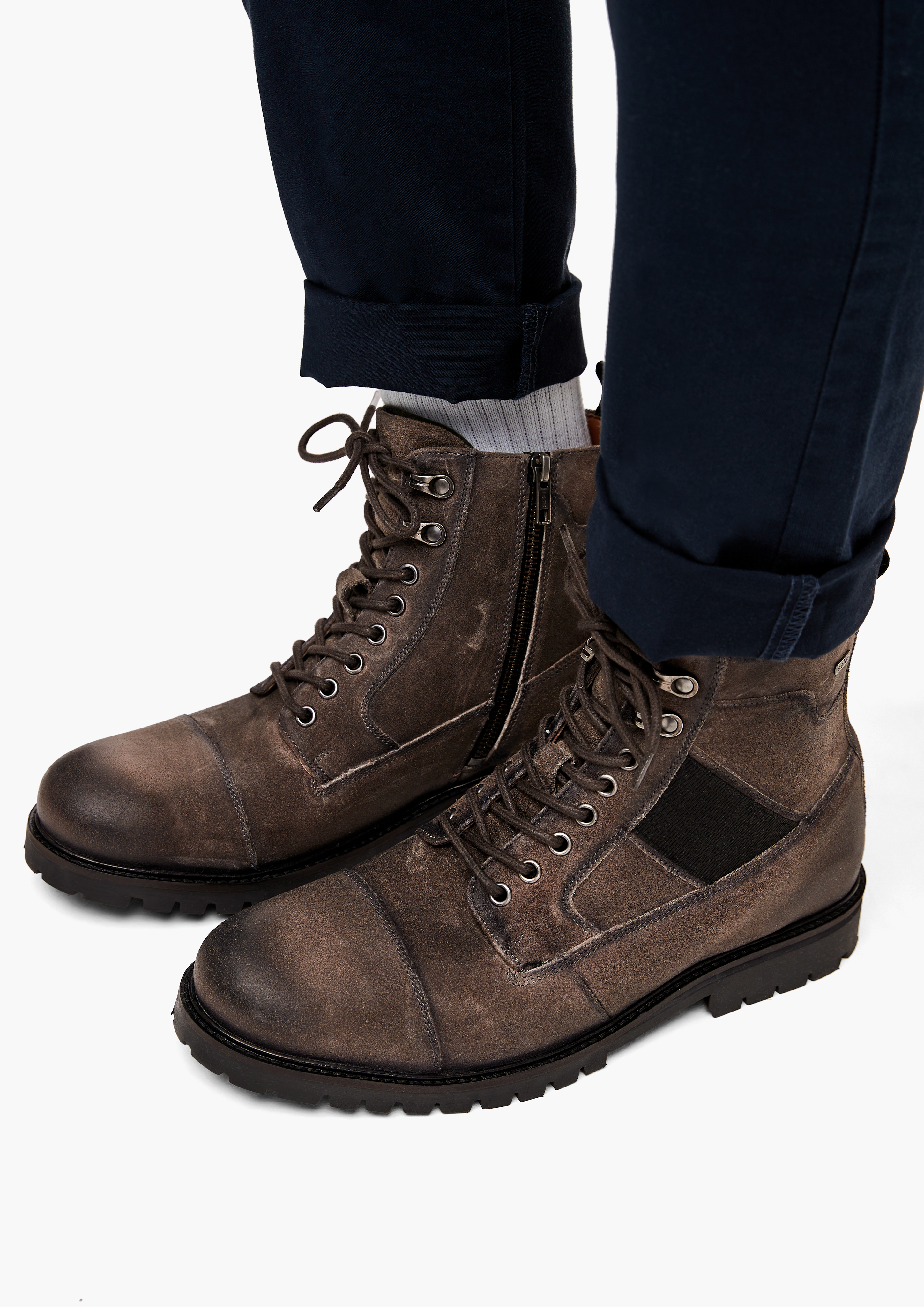Herren Schnürboots in grau von s.Oliver