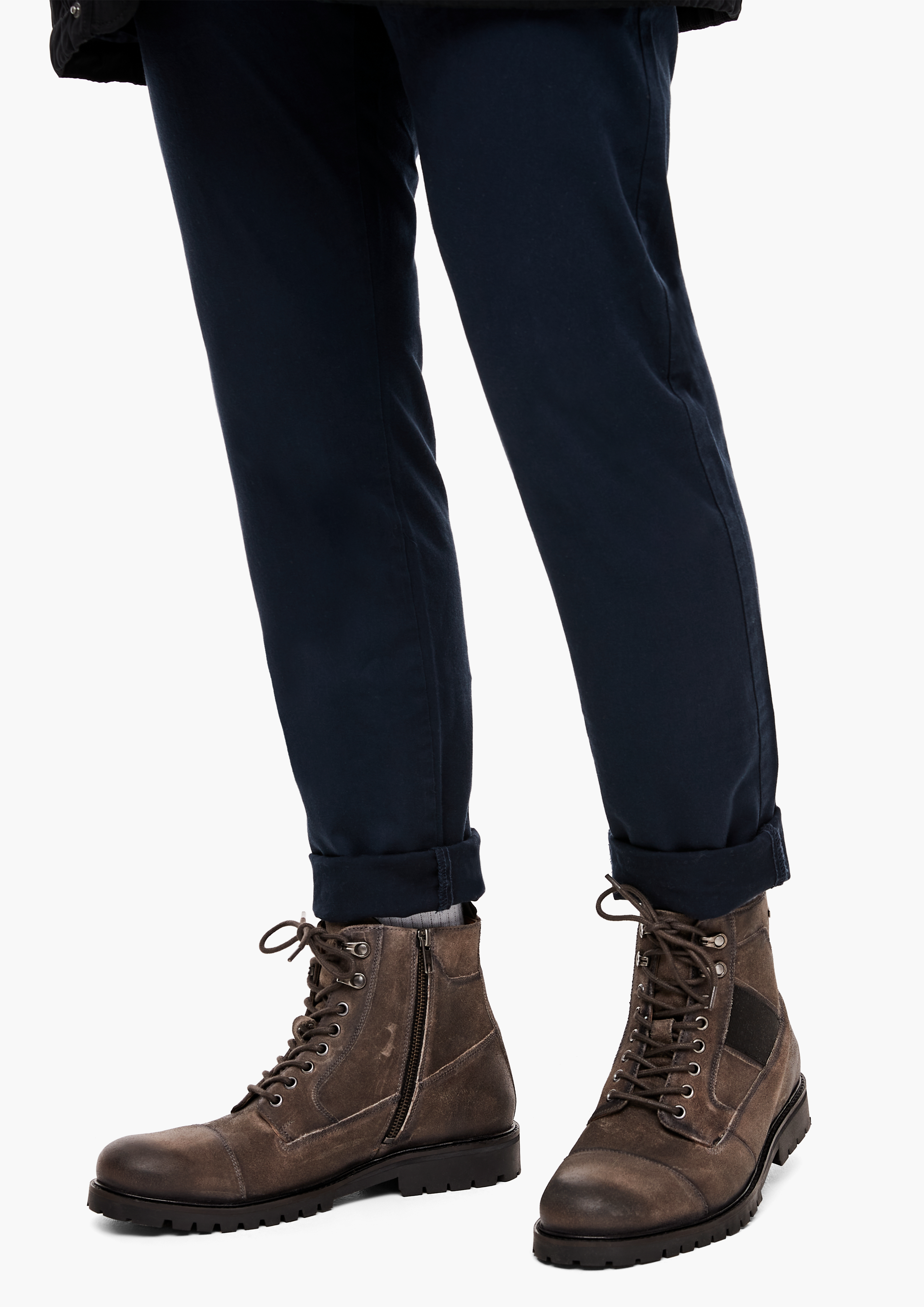 Herren Schnürboots in grau von s.Oliver
