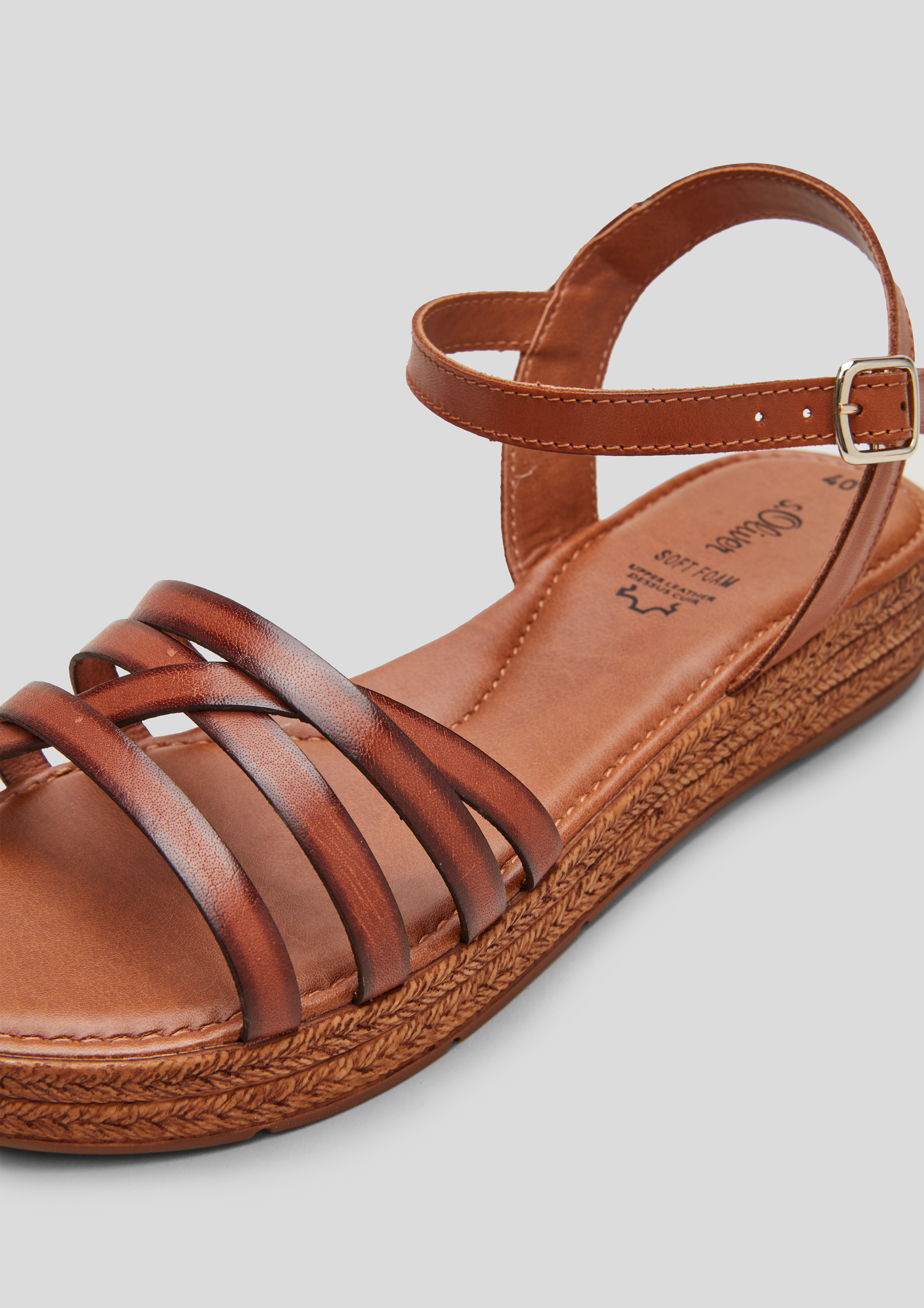 Damen Leder-Sandalen in braun von s.Oliver