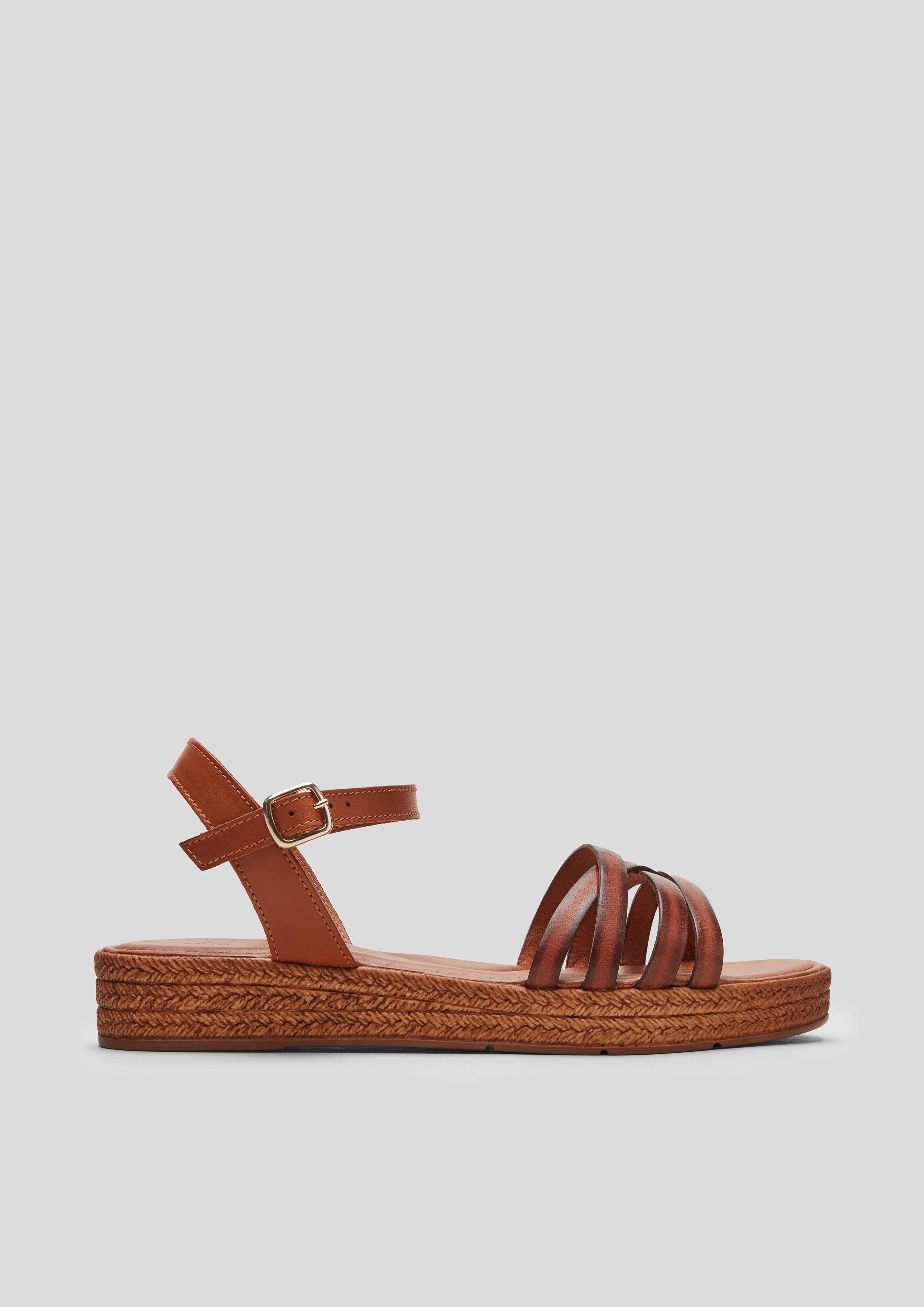 Damen Leder-Sandalen in braun von s.Oliver