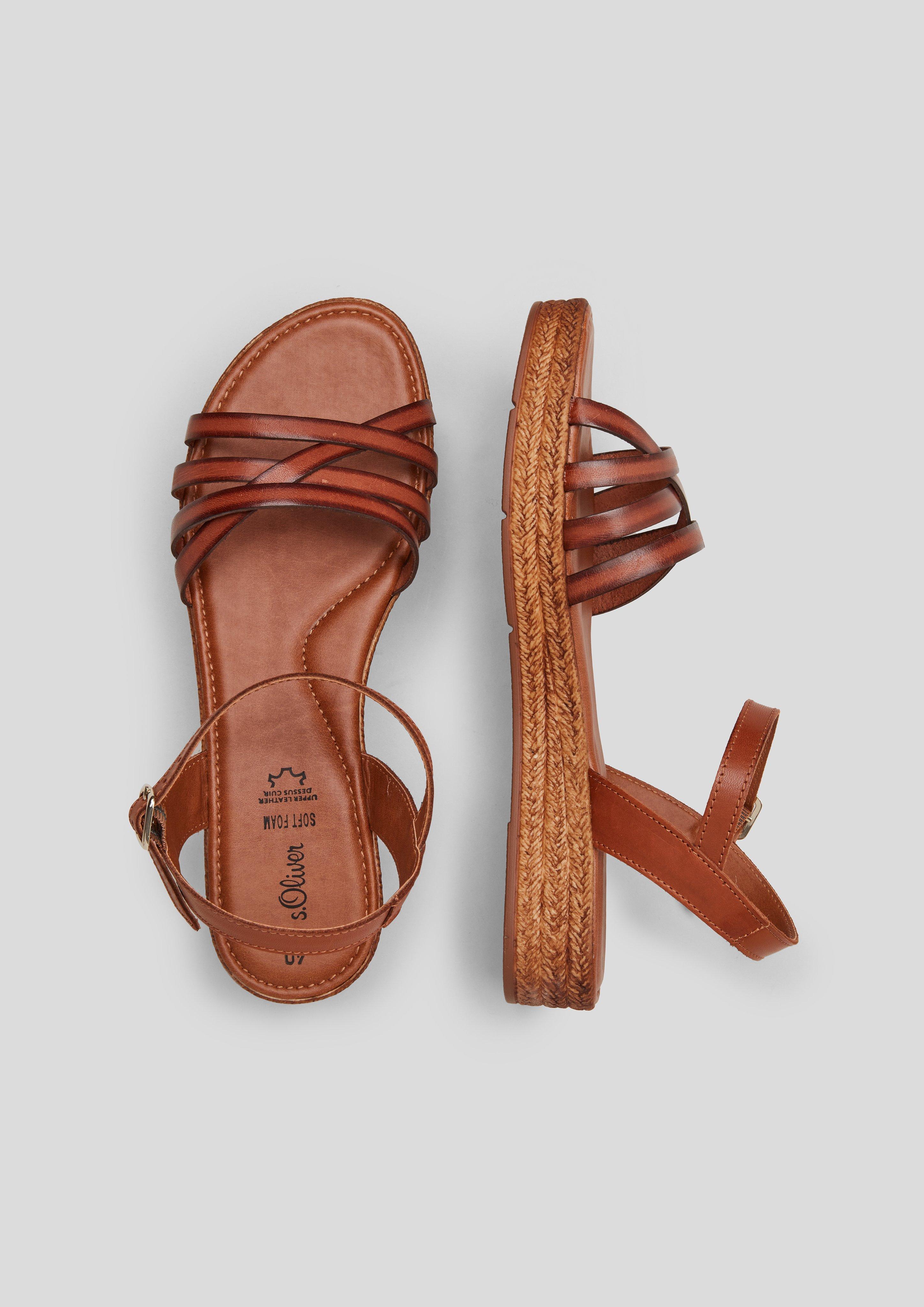 Damen Leder-Sandalen in braun von s.Oliver