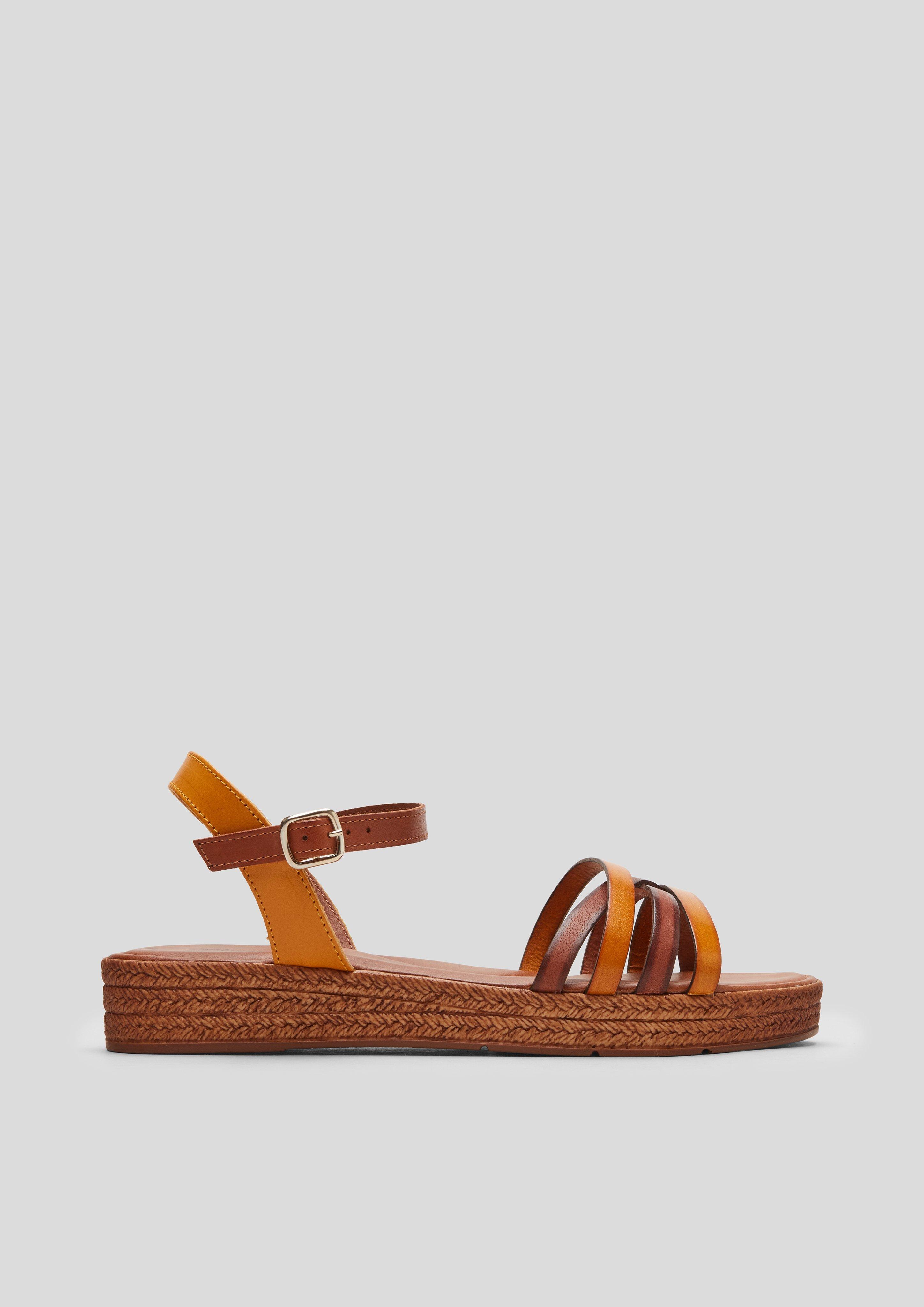 Damen Leder-Sandalen in gelb von s.Oliver