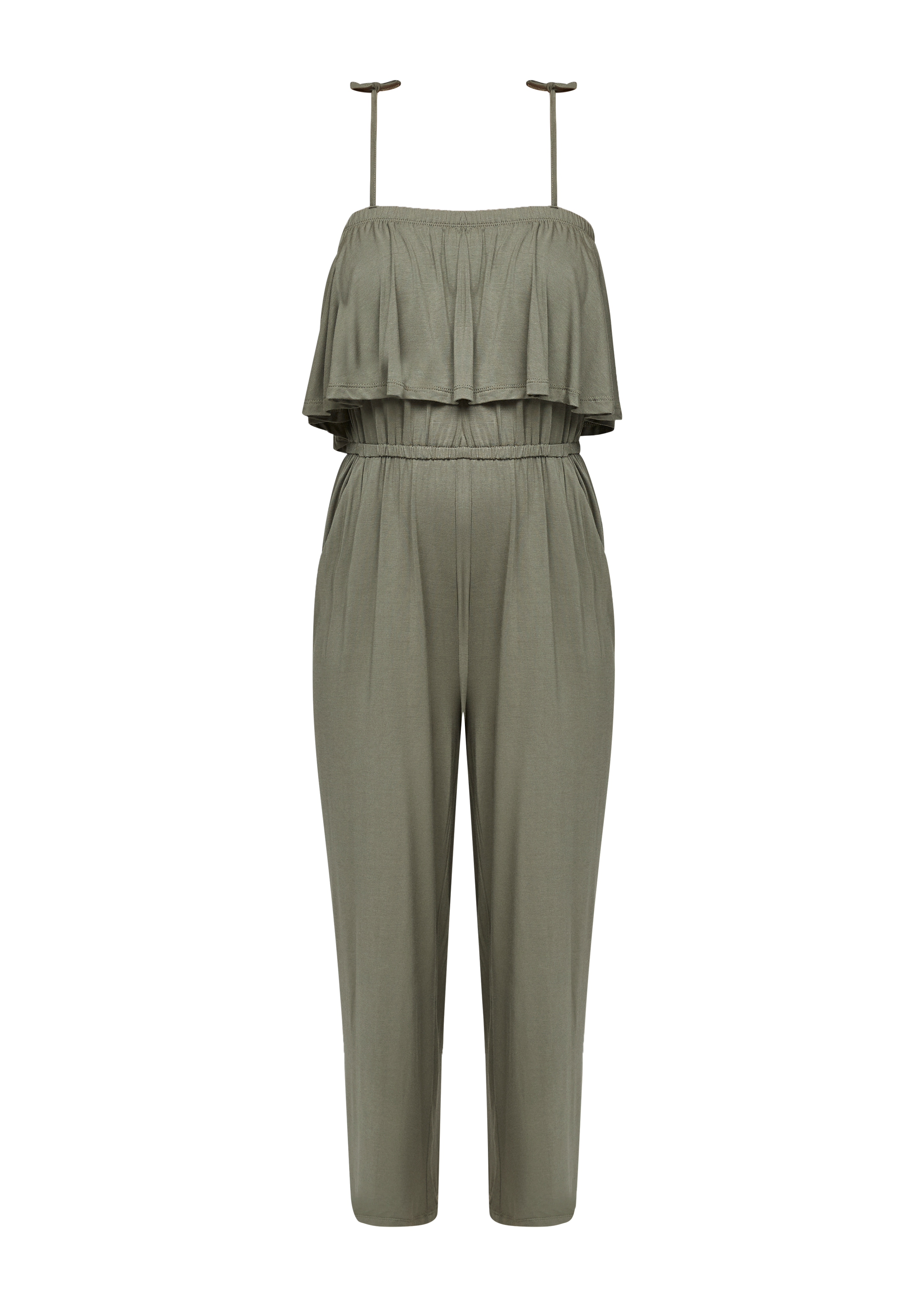 Strand-Jumpsuit mit Volant