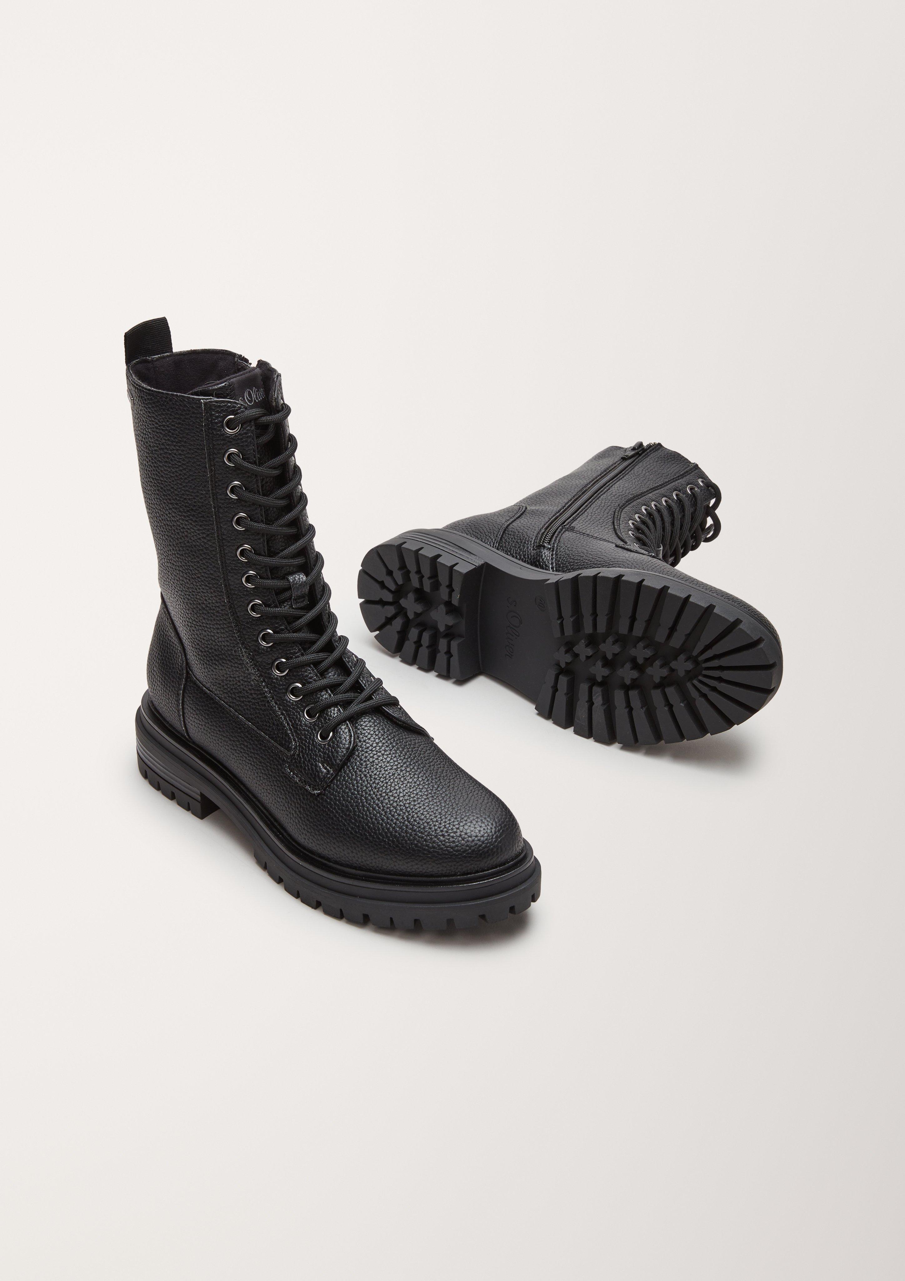 s.Oliver Schnürstiefel in Lederoptik