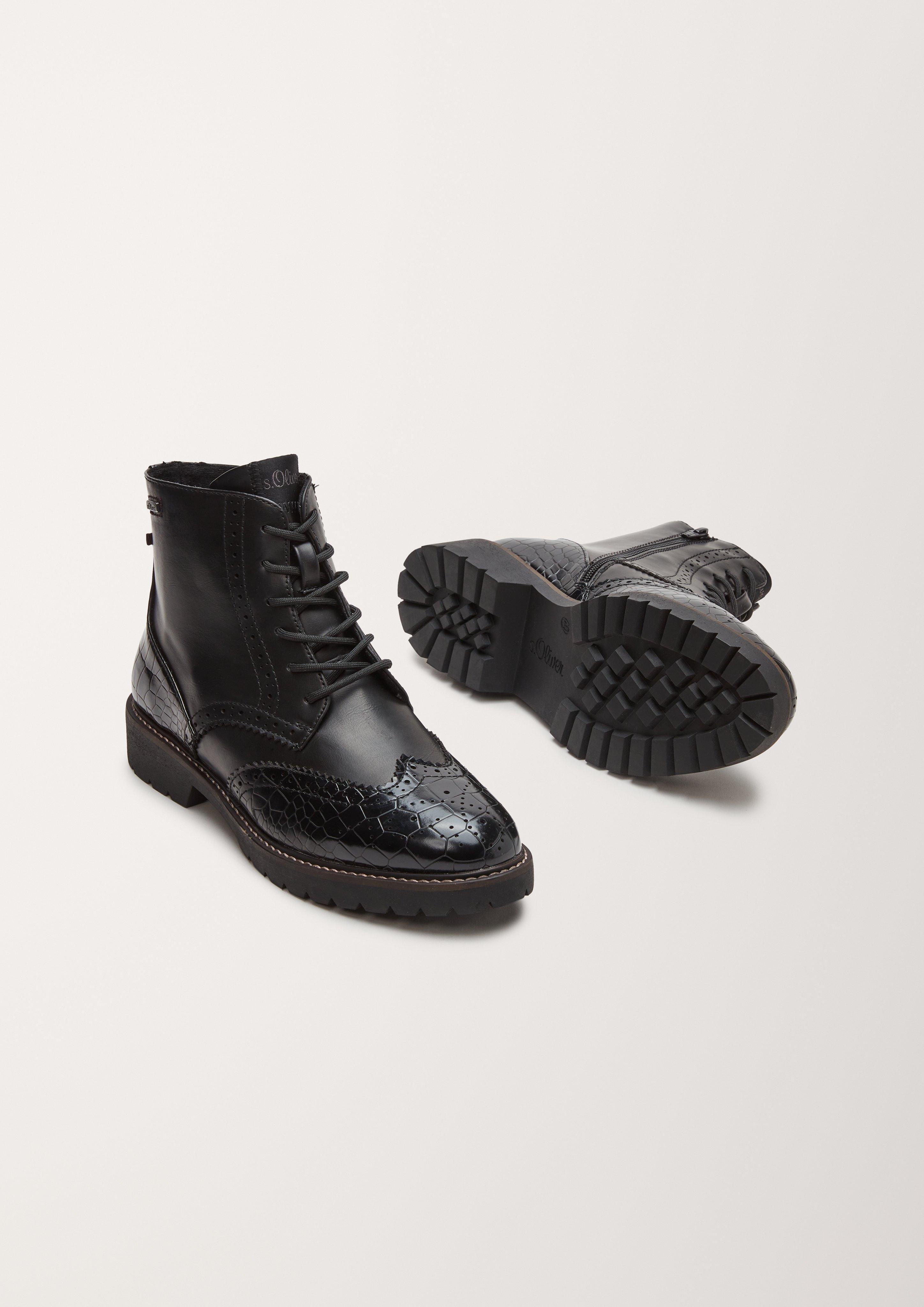 s.Oliver Brouge-Boots in Leder-Optik