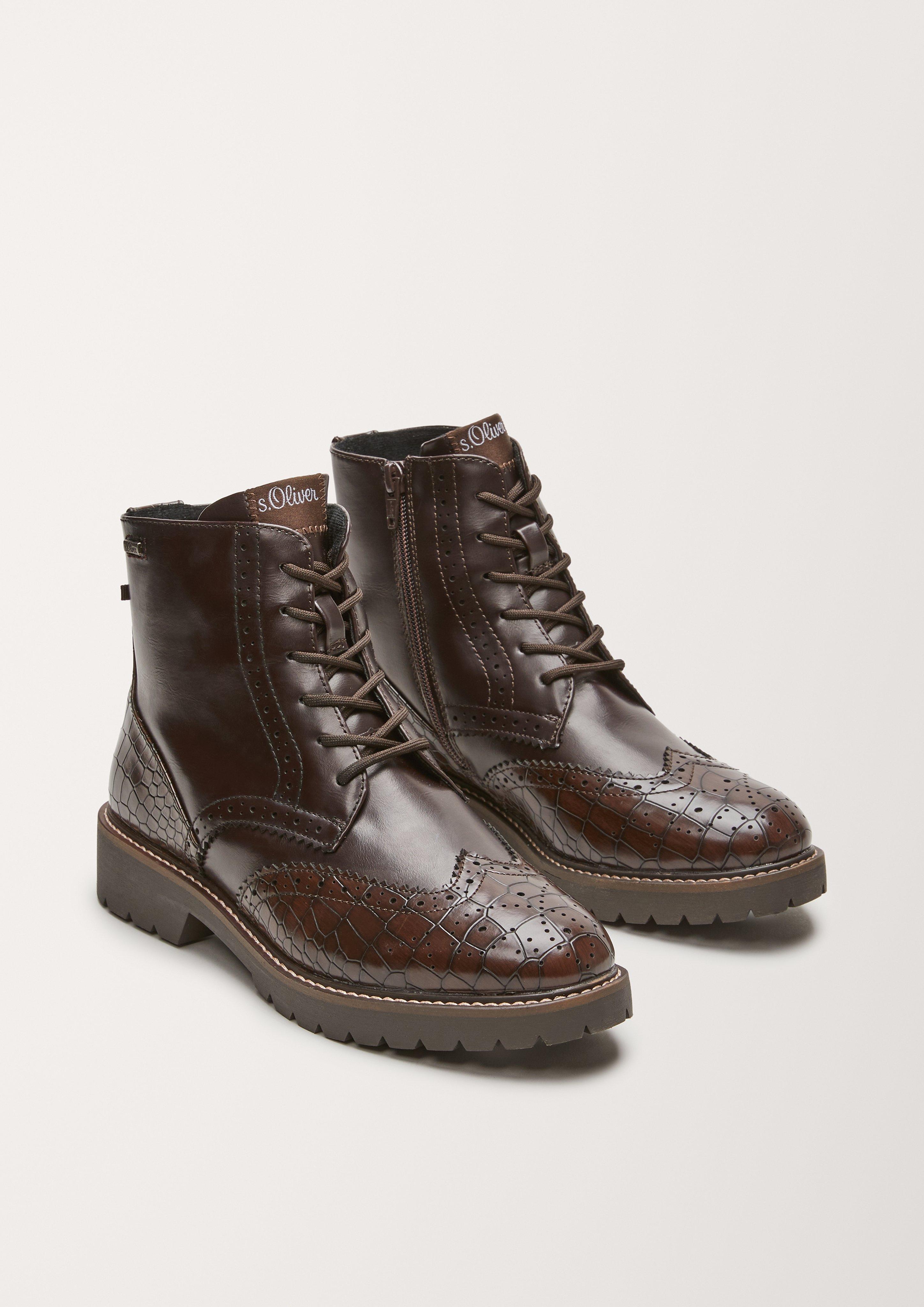 S.Oliver Brouge-Boots in Leder-Optik