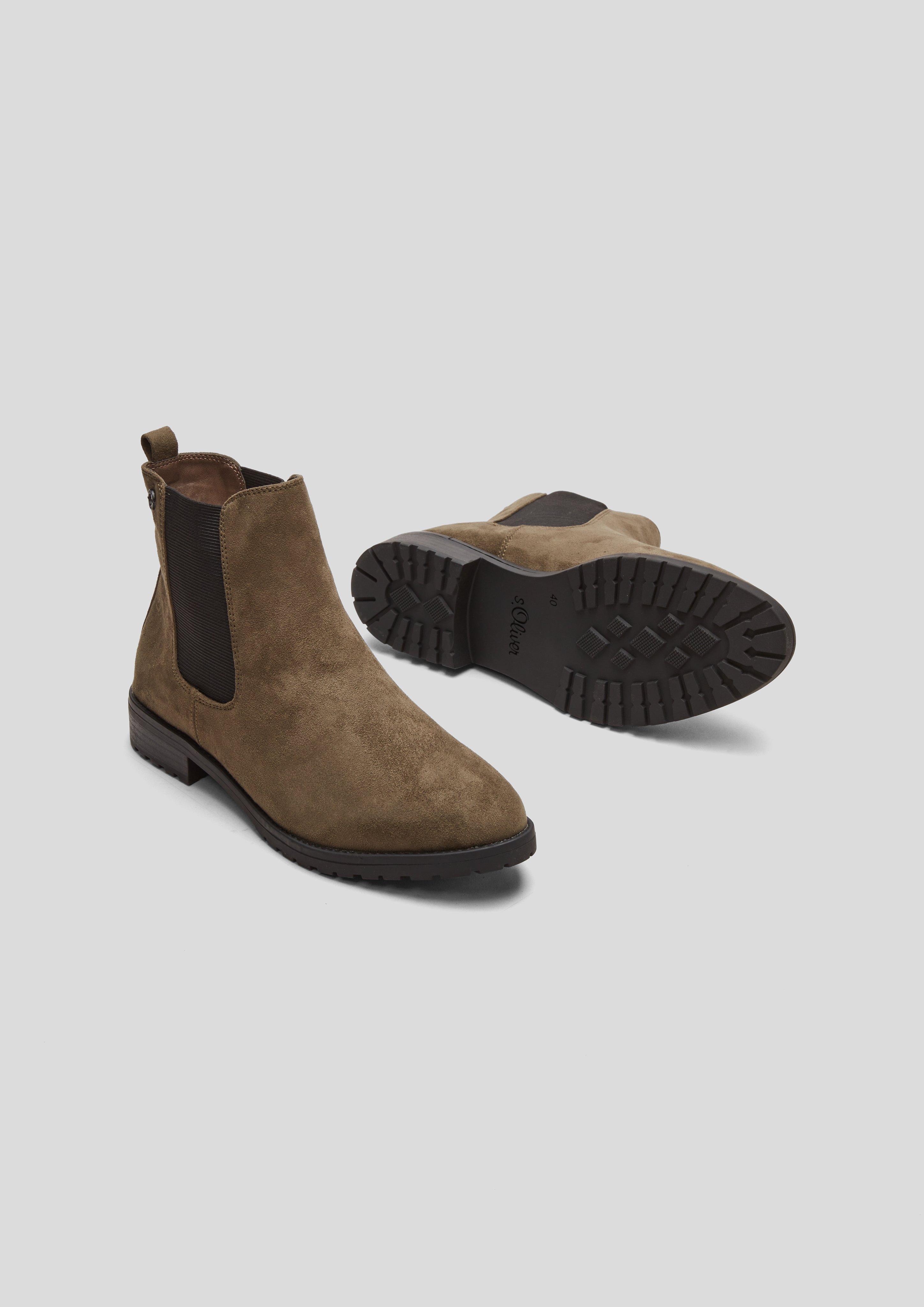 s.Oliver Chelsea Boots aus Velours