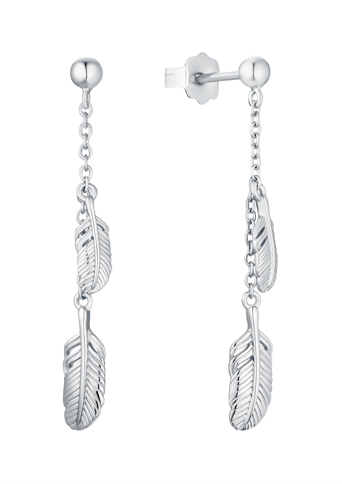 silber Feder-Ohrringe aus - Silber 925