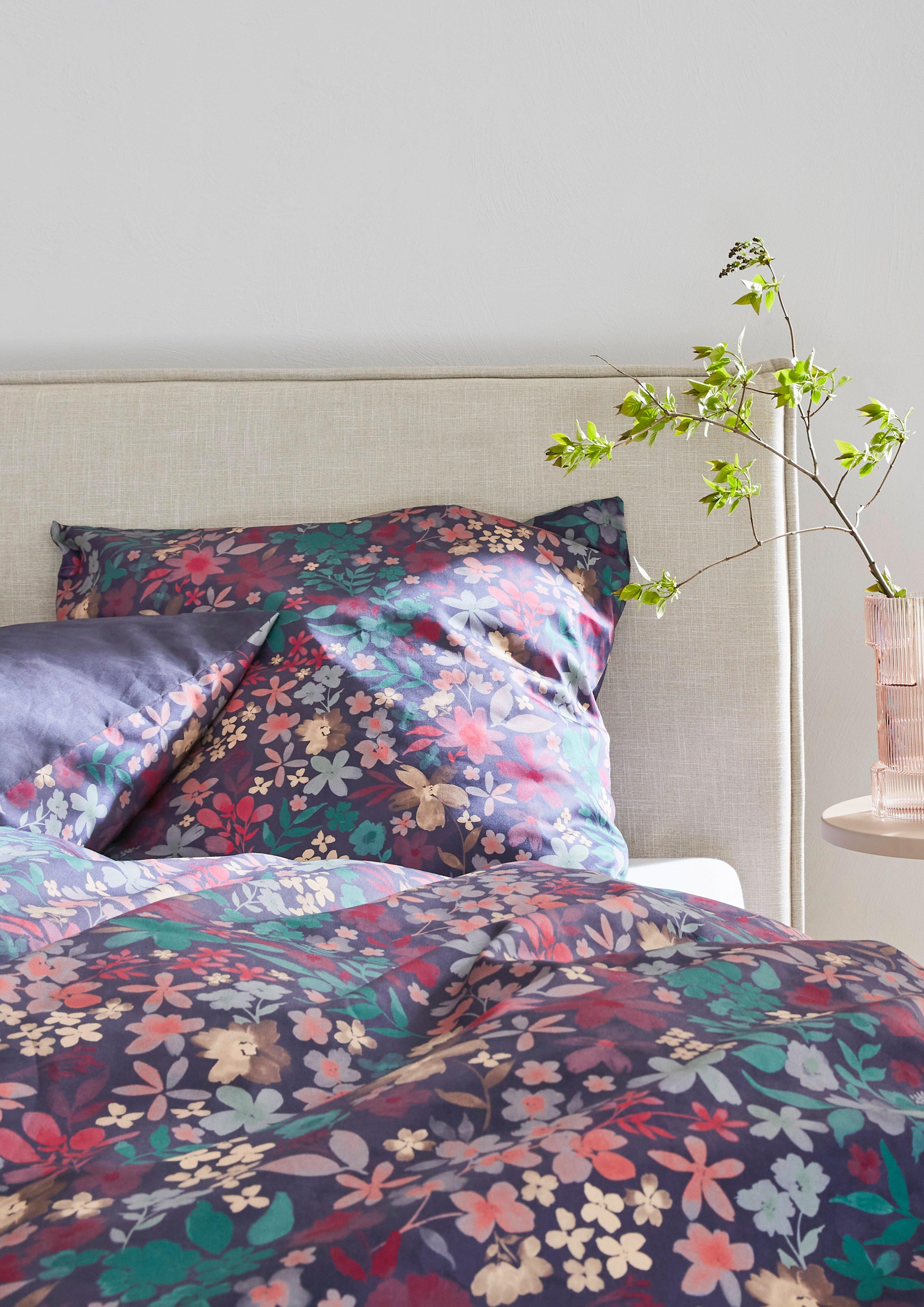 s.Oliver Geblümte Bettwäsche aus Baumwollsatin