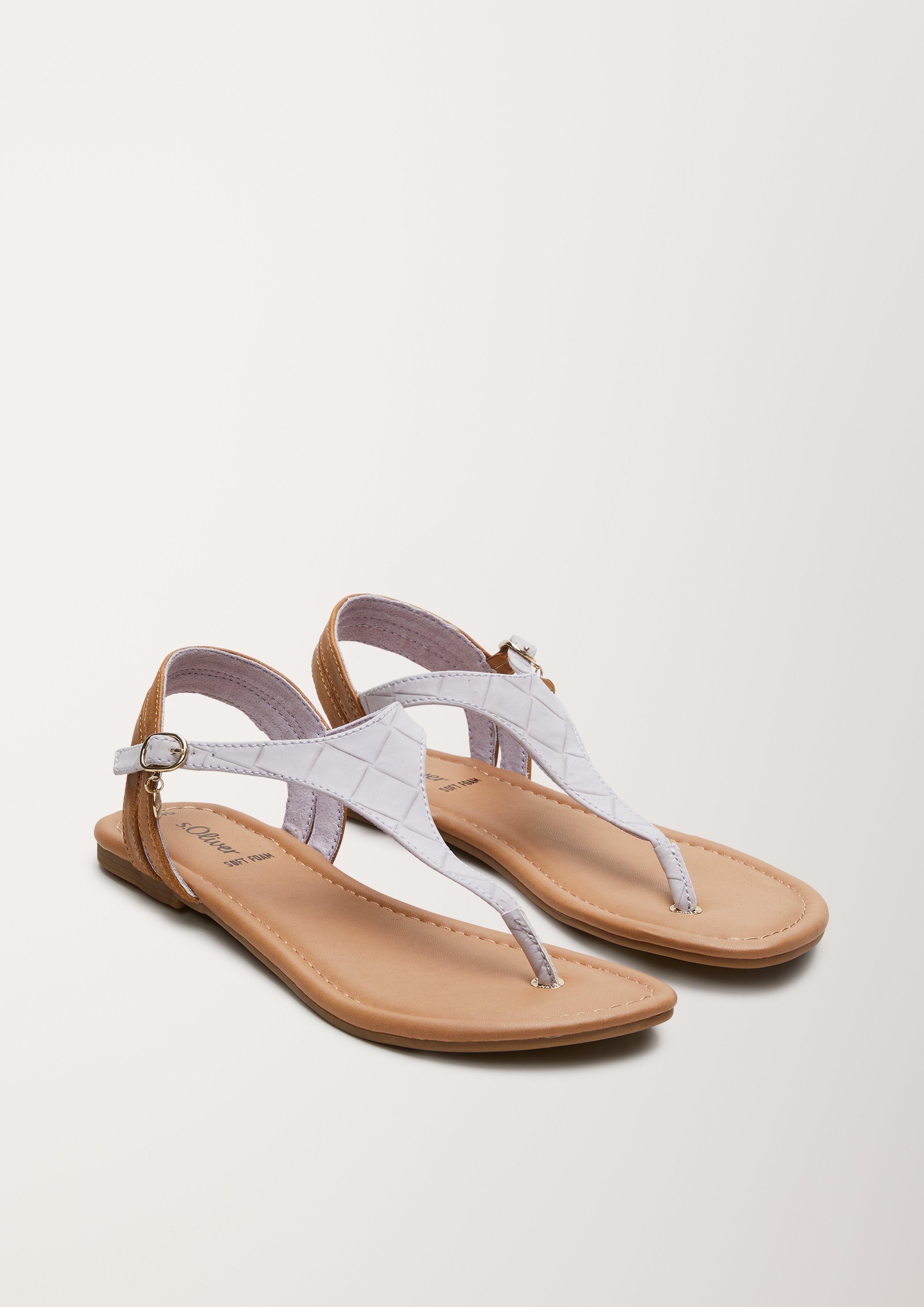 S.Oliver Sandalen in Leder-Optik