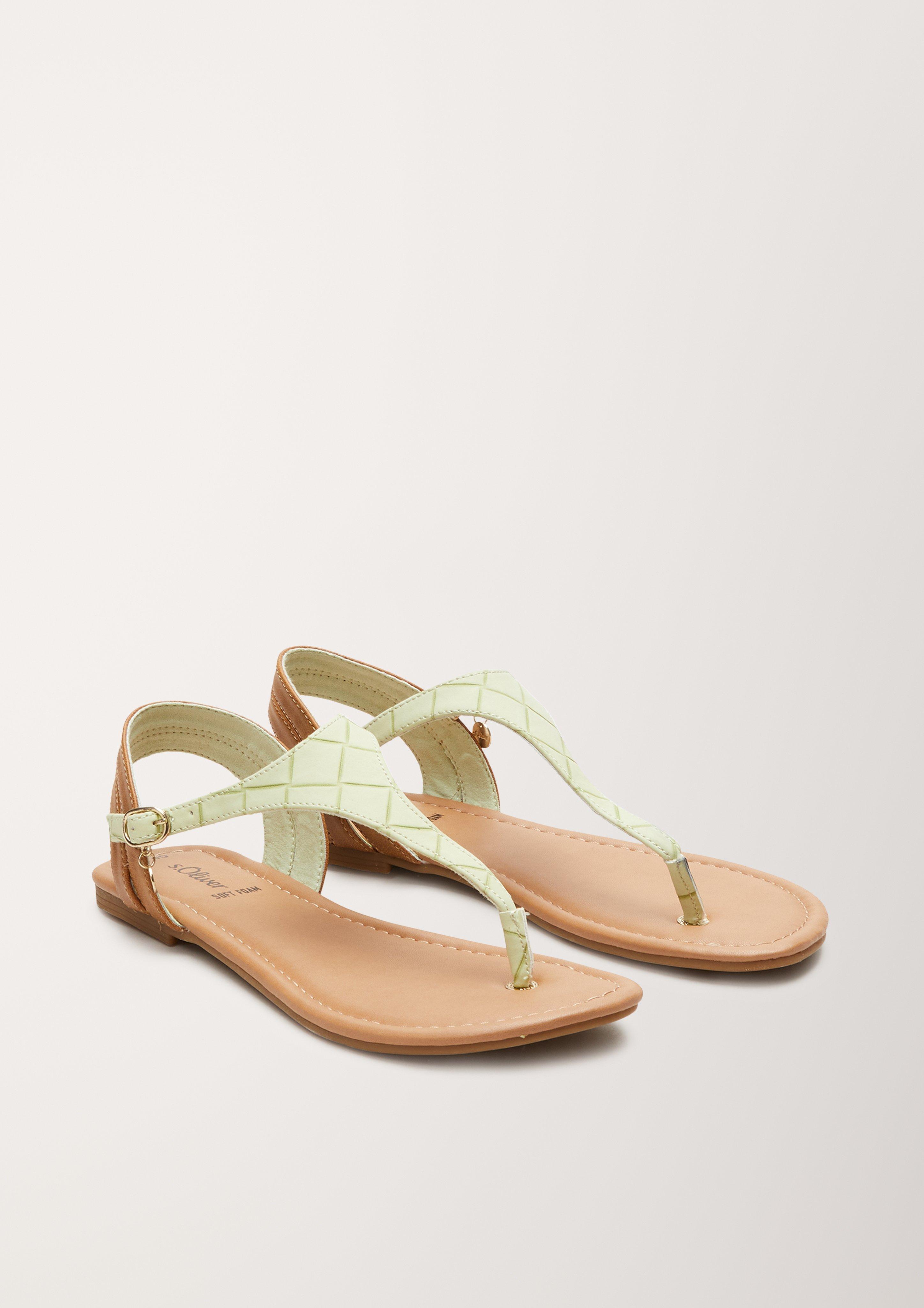 S.Oliver Sandalen in Leder-Optik