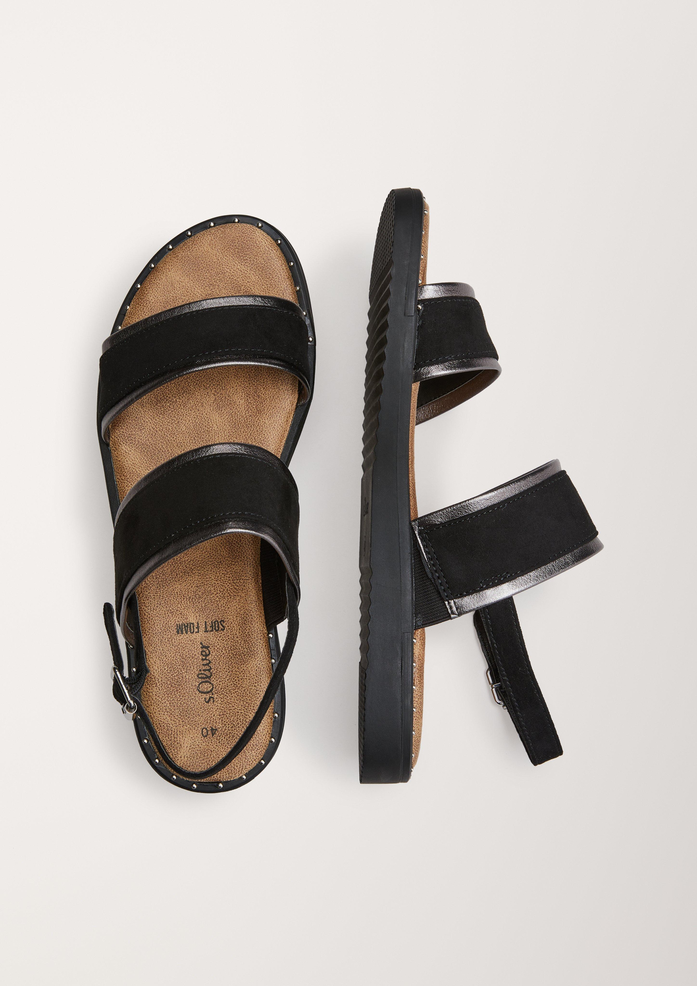 s.Oliver Vegane Sandalen mit Metallic