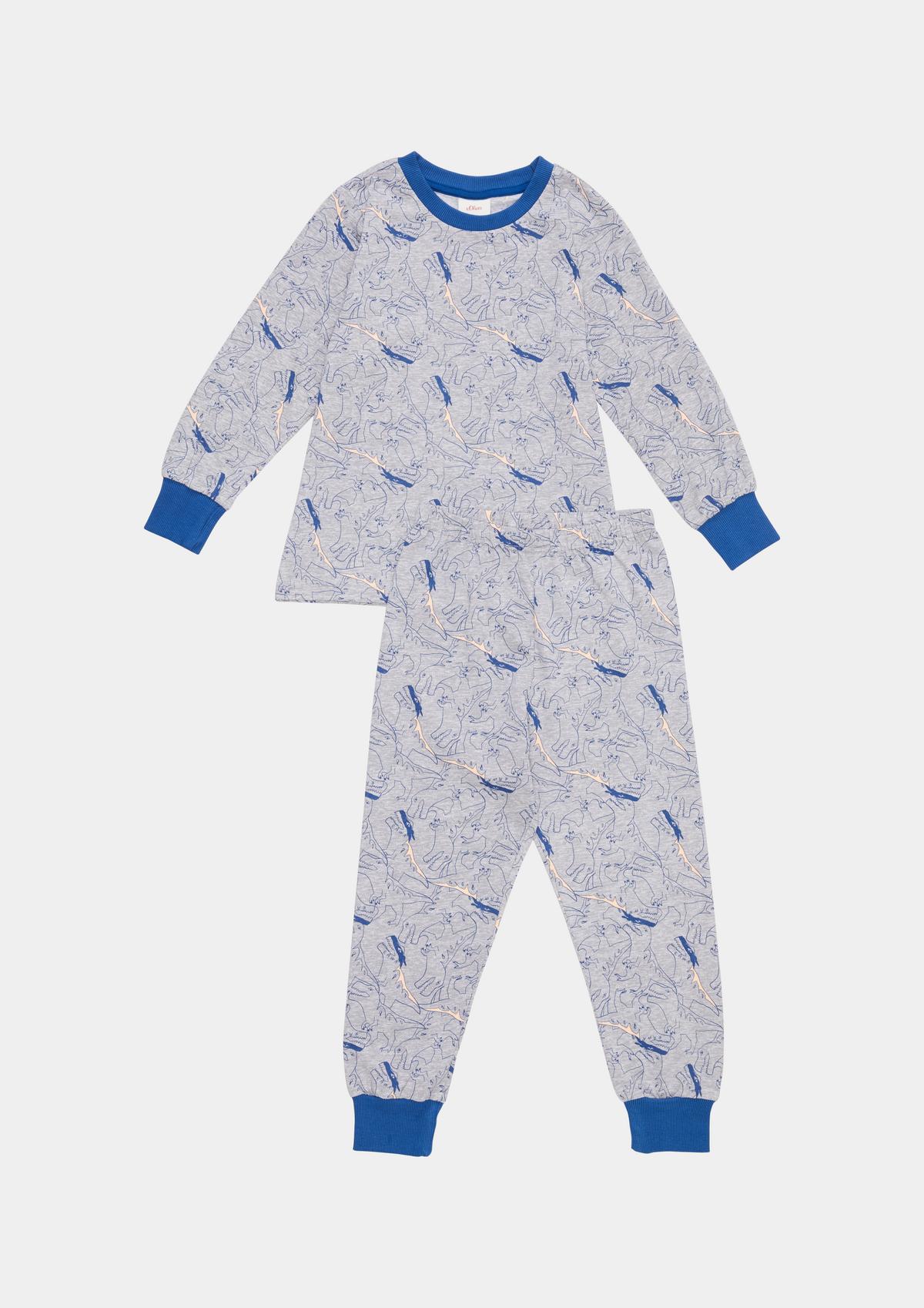 s.Oliver Jersey-Pyjama mit Kontrastdetails