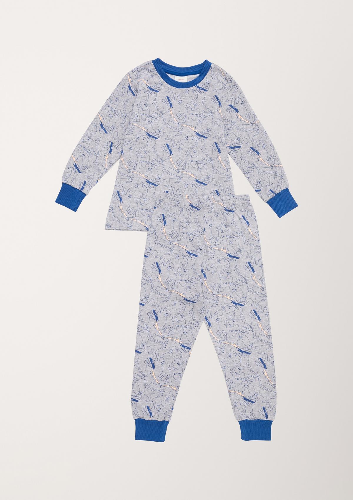 s.Oliver Jersey-Pyjama mit Kontrastdetails