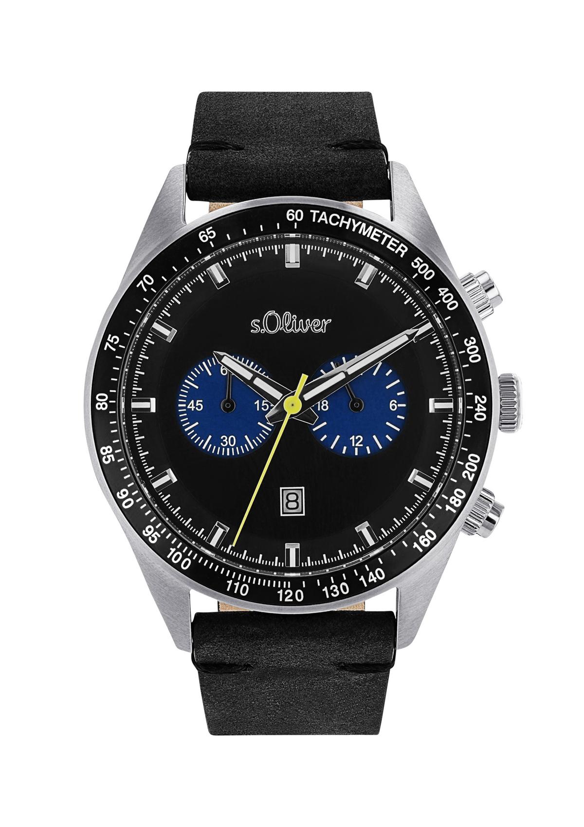Minimalistische Armbanduhr - schwarz