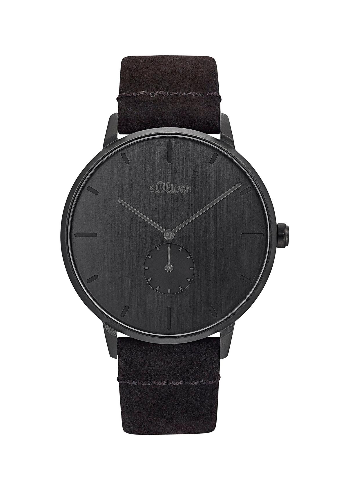 Minimalistische Armbanduhr schwarz 