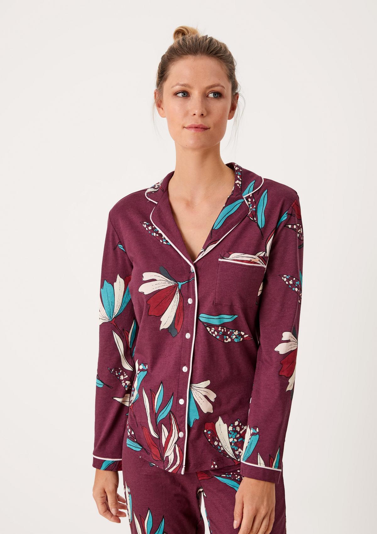 Super günstiger Direktshop Pyjama mit Allover-Print - aubergine