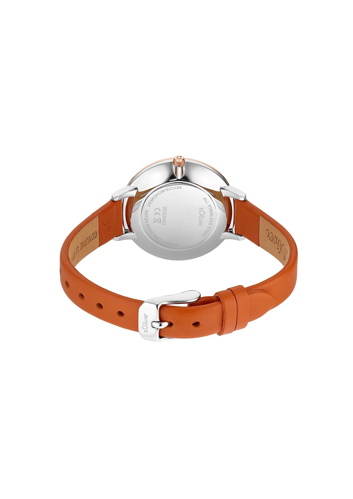 s.Oliver Horloge met een elegante leren armband