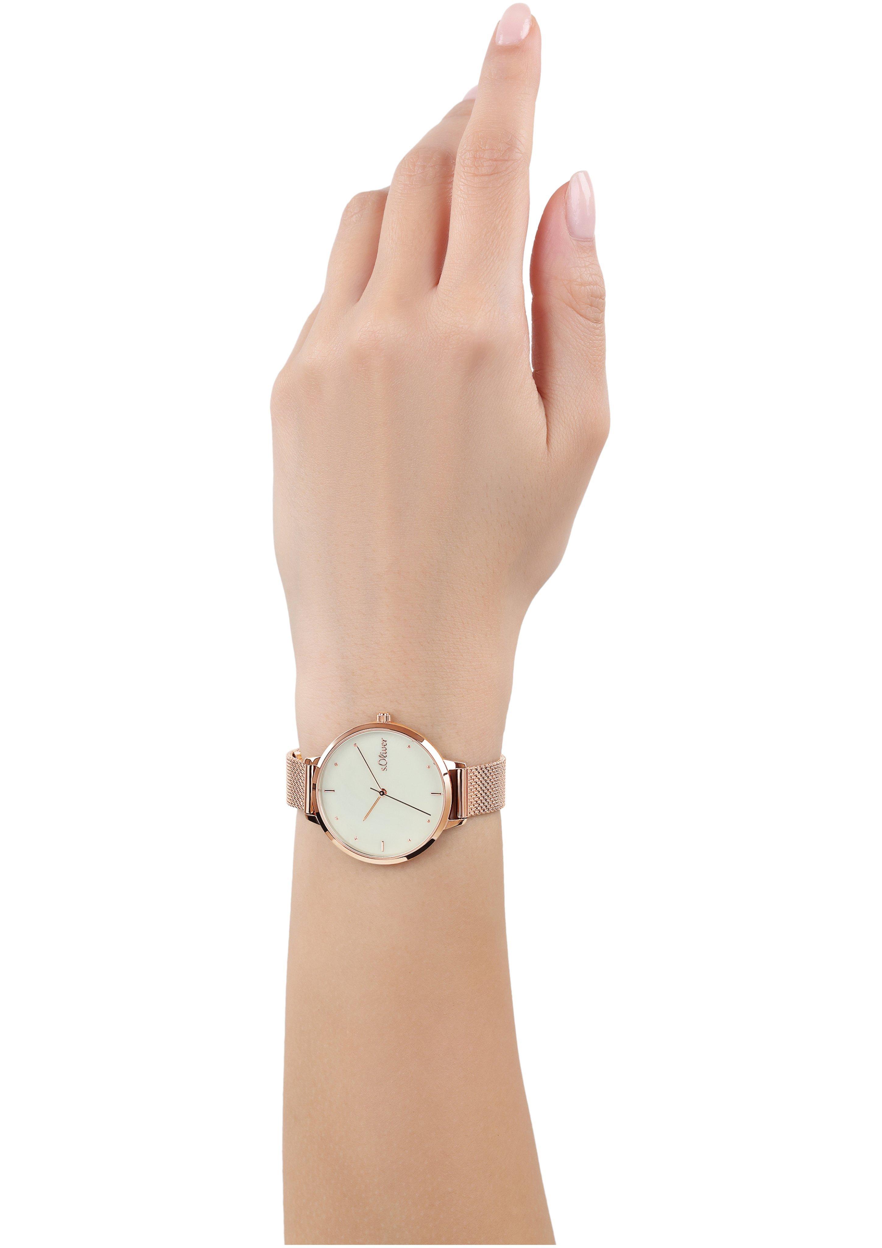s.Oliver Klassische Milanaise-Armbanduhr