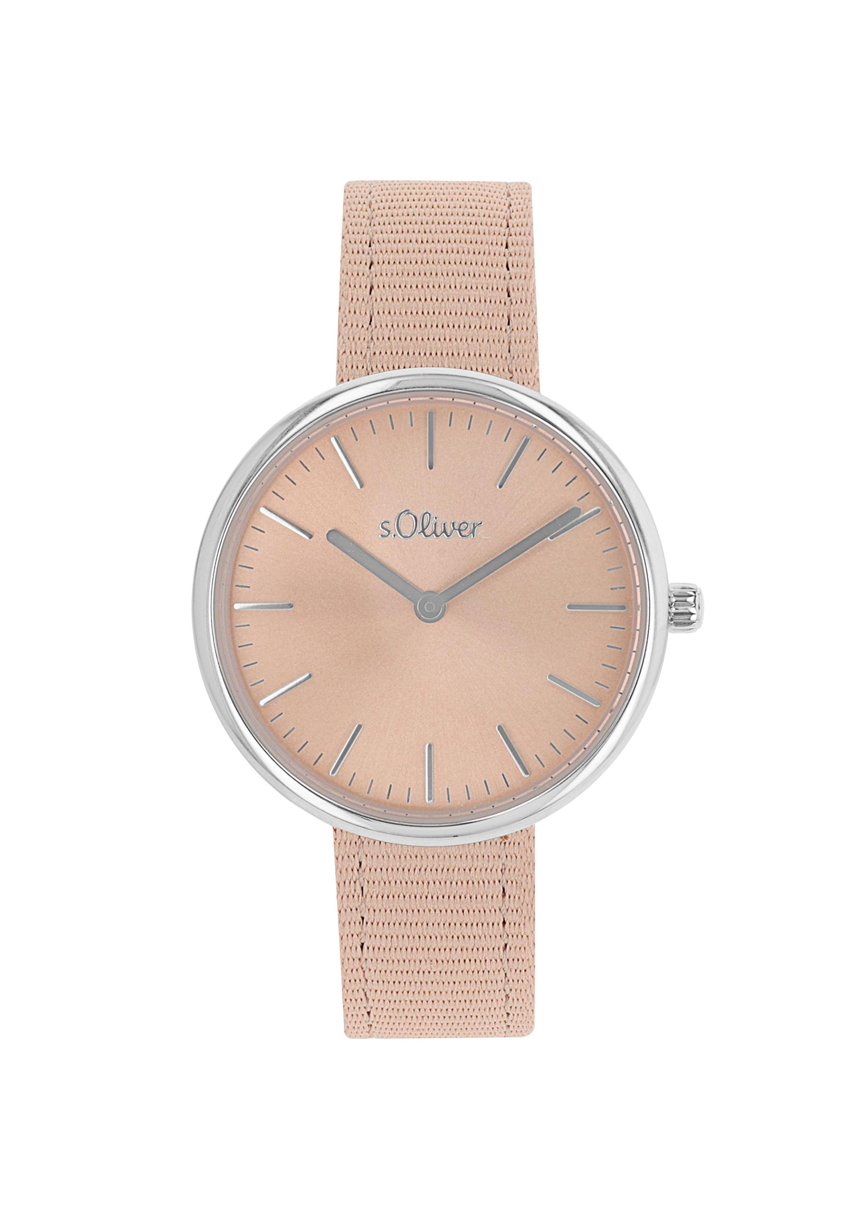 S.Oliver Moderne Uhr mit Textilarmband