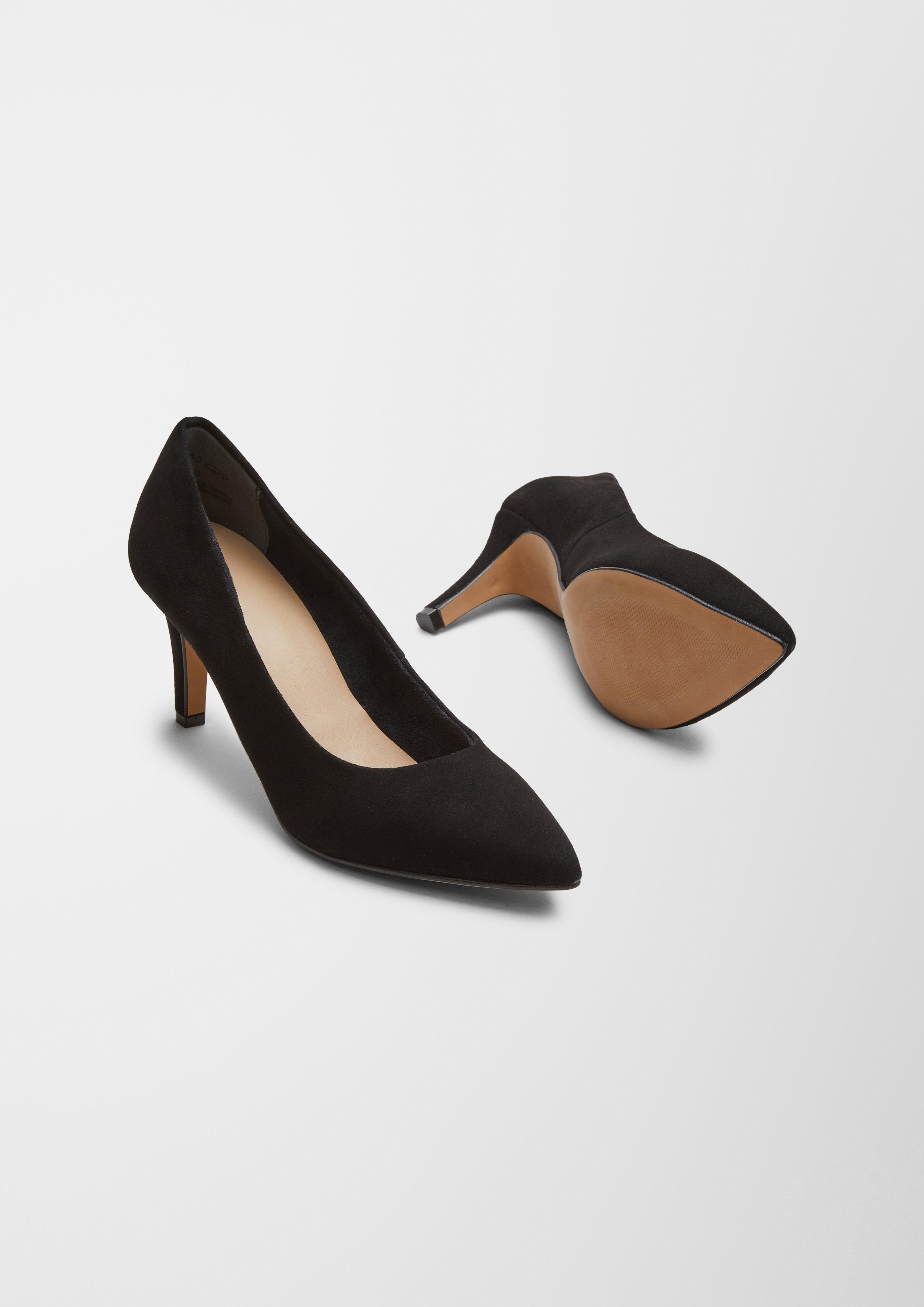 s.Oliver Spitze Veloursleder-Pumps
