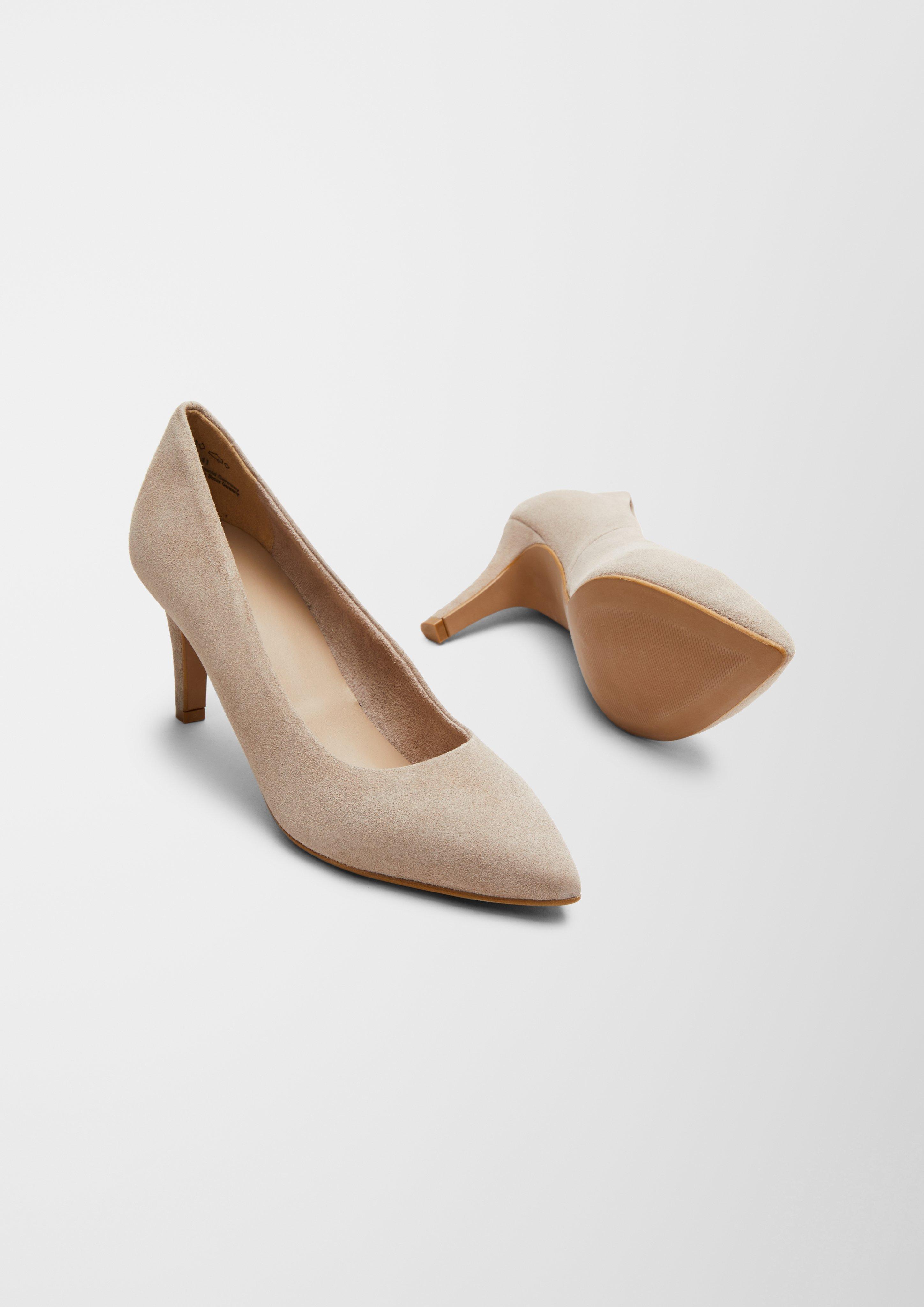 s.Oliver Spitze Veloursleder-Pumps