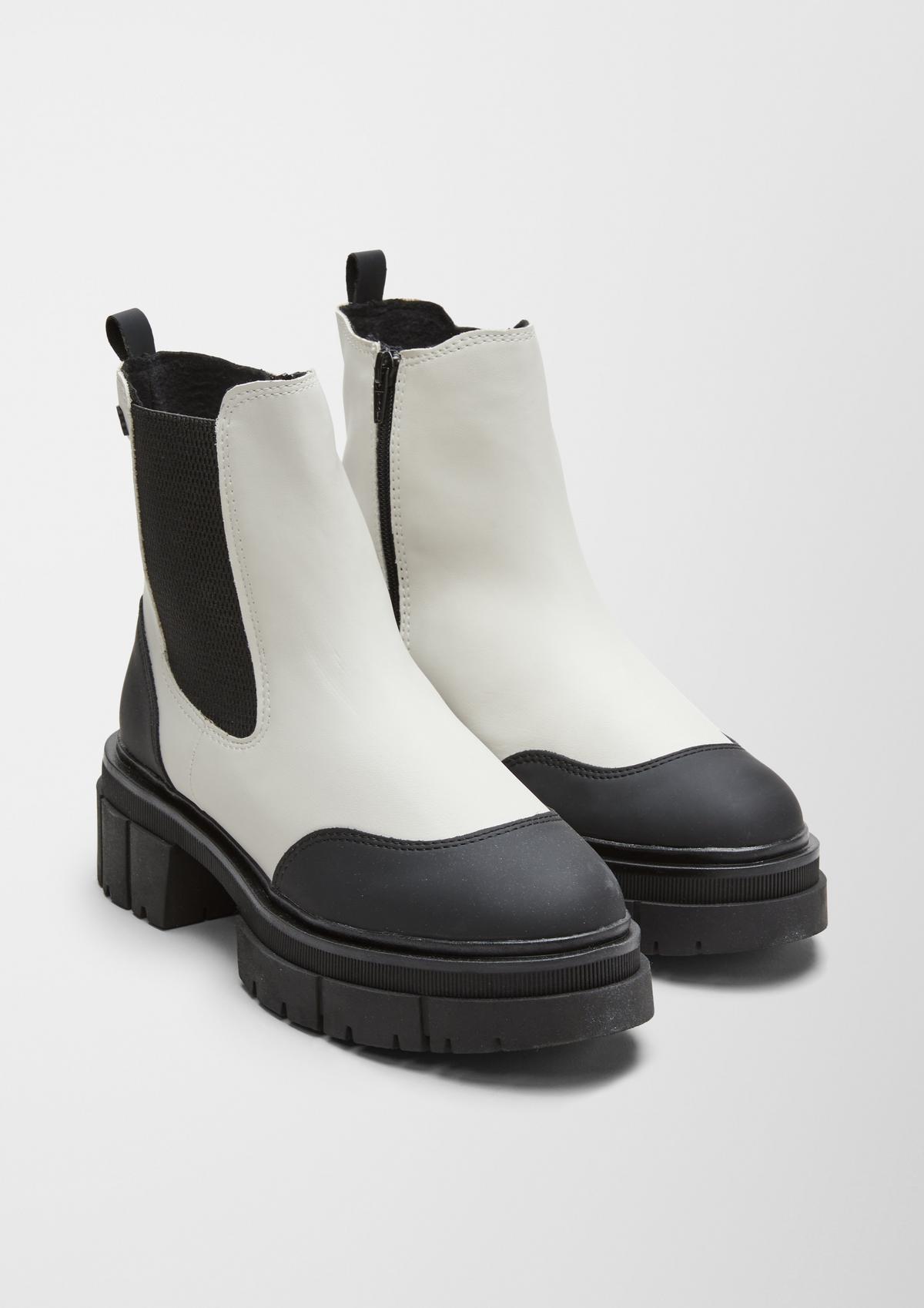 Witte laarzen plateauzool sale