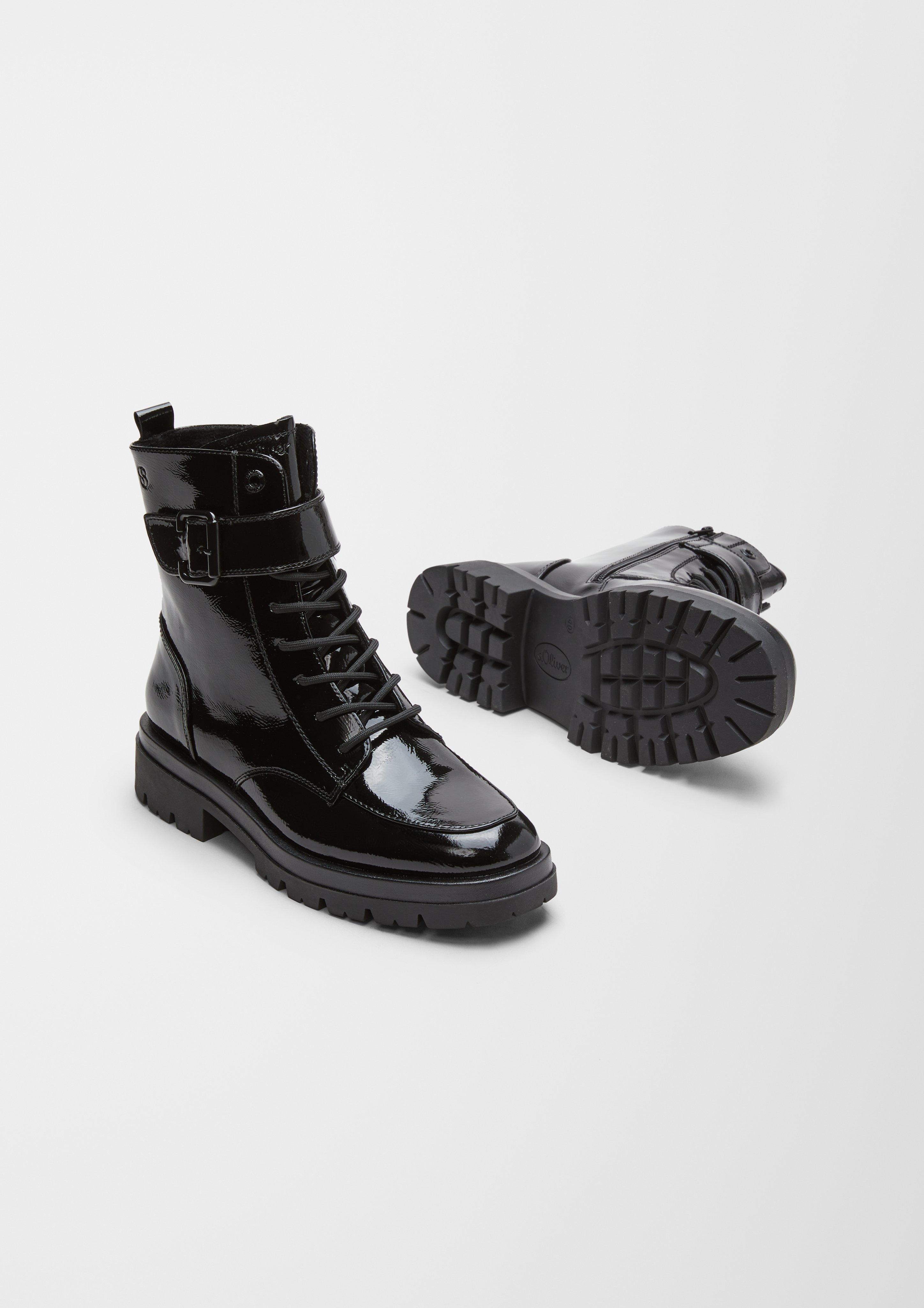 s.Oliver Stiefel in Lackleder-Optik