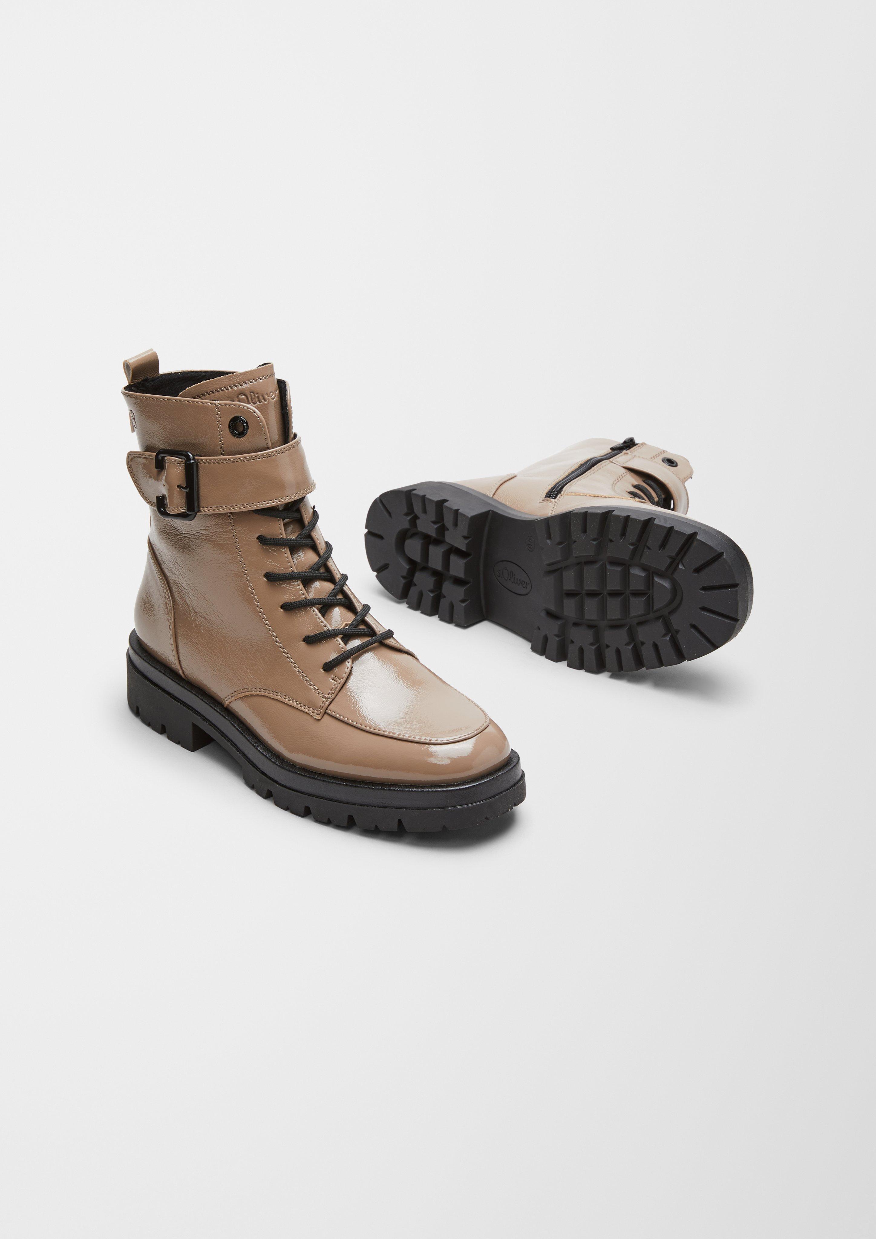 s.Oliver Stiefel in Lackleder-Optik