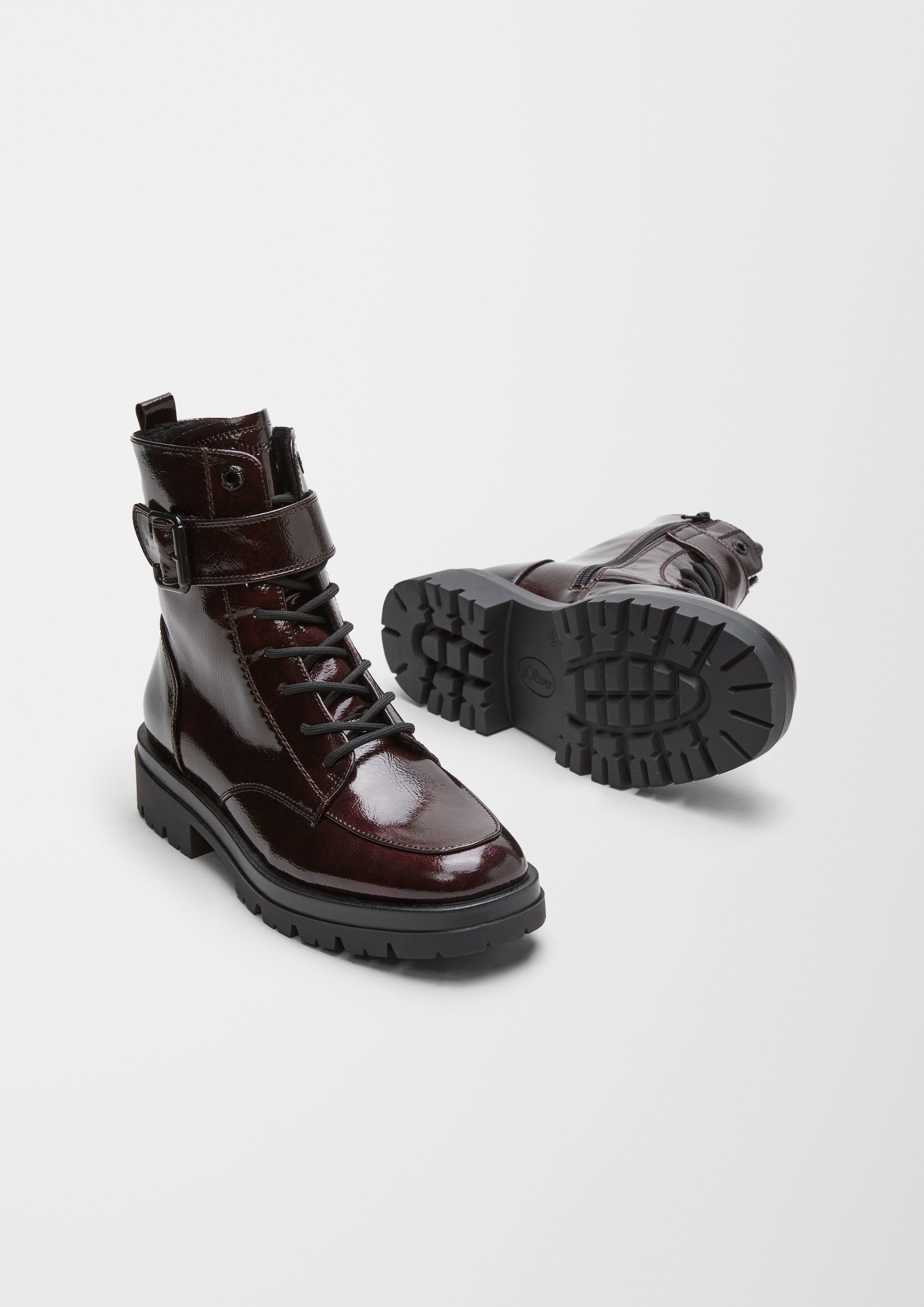 s.Oliver Stiefel in Lackleder-Optik